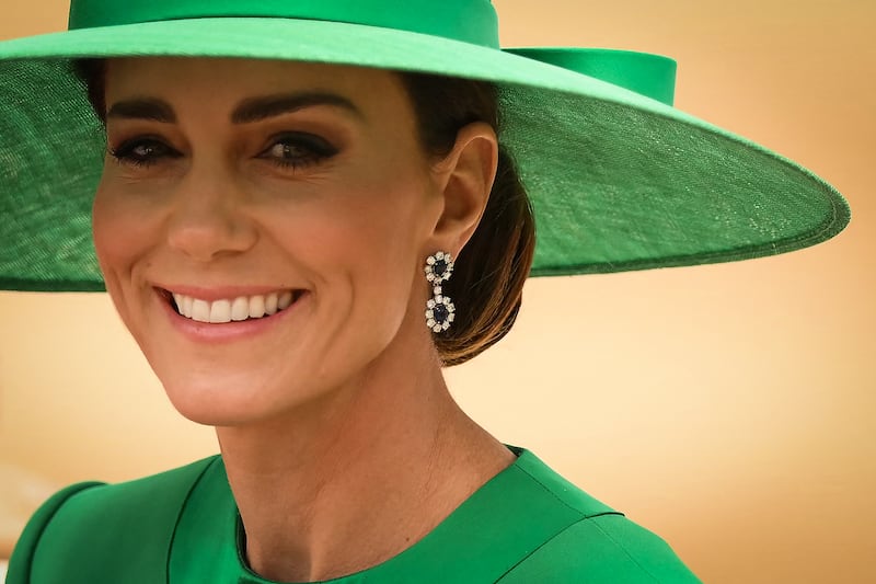 The Princess of Wales in a bright green Andrew Gn number in 2023