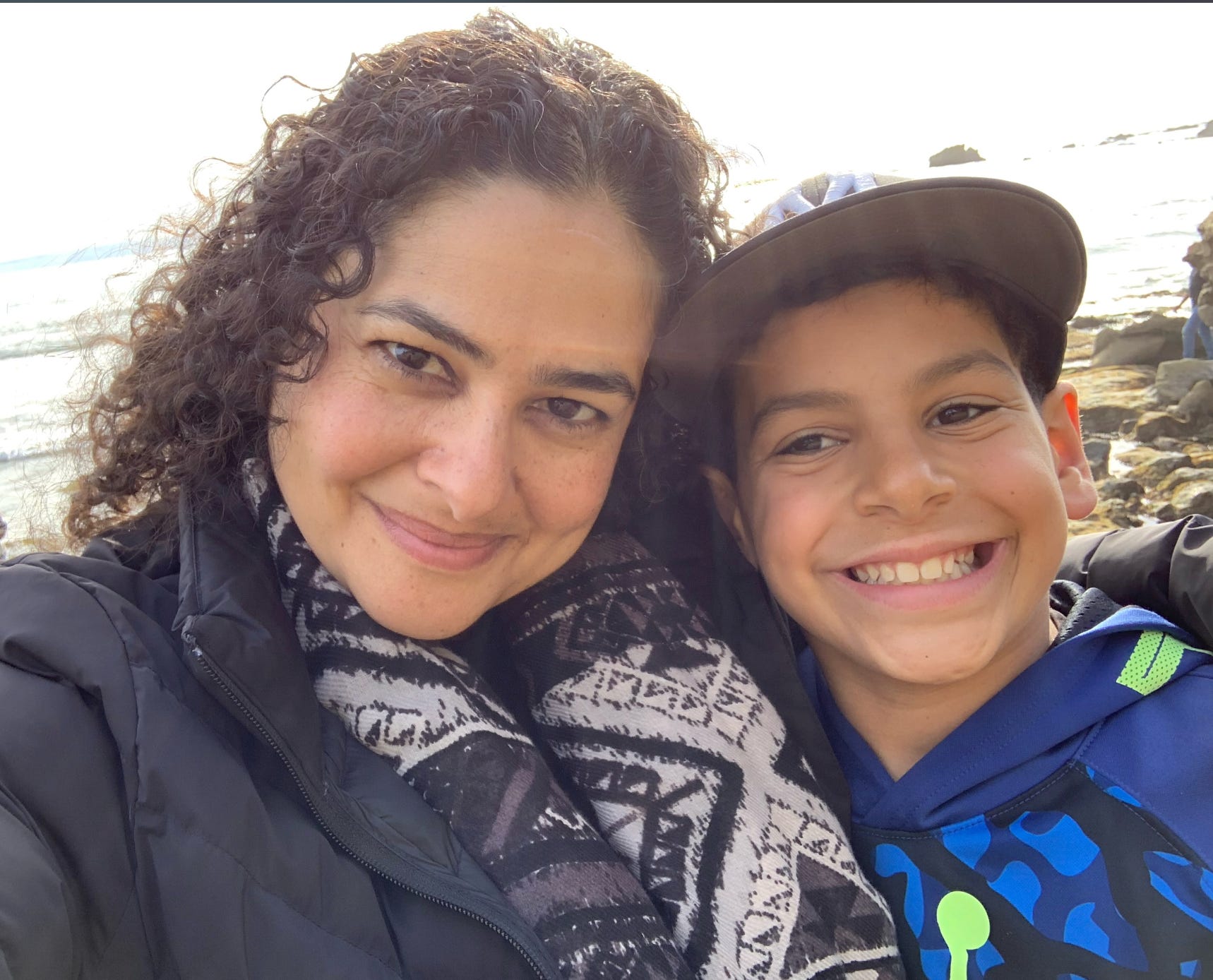 Chris Rosenberg with her son when he was young