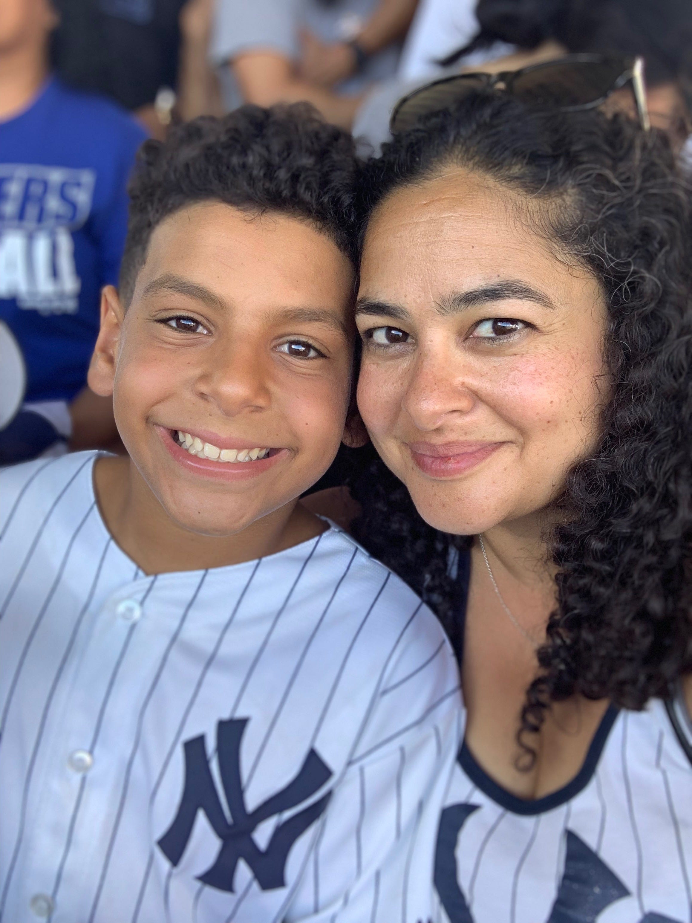 Chris Rosenberg with her son when he was young
