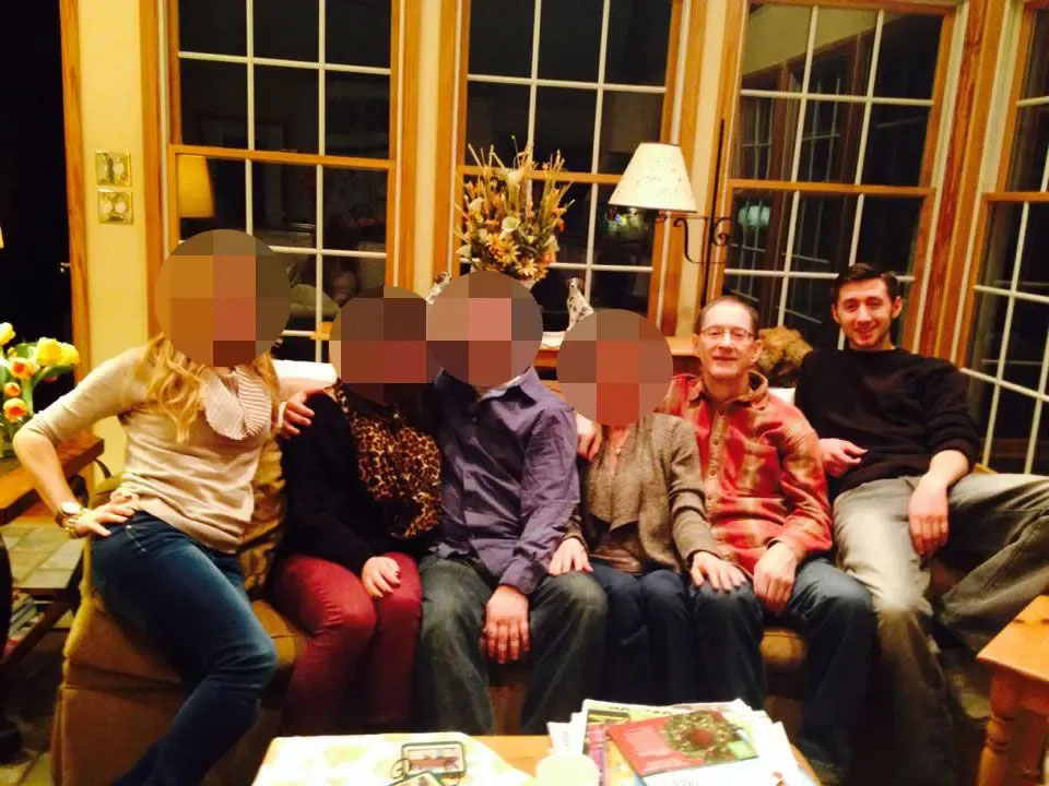 Photo of Justin Mohn with his family.