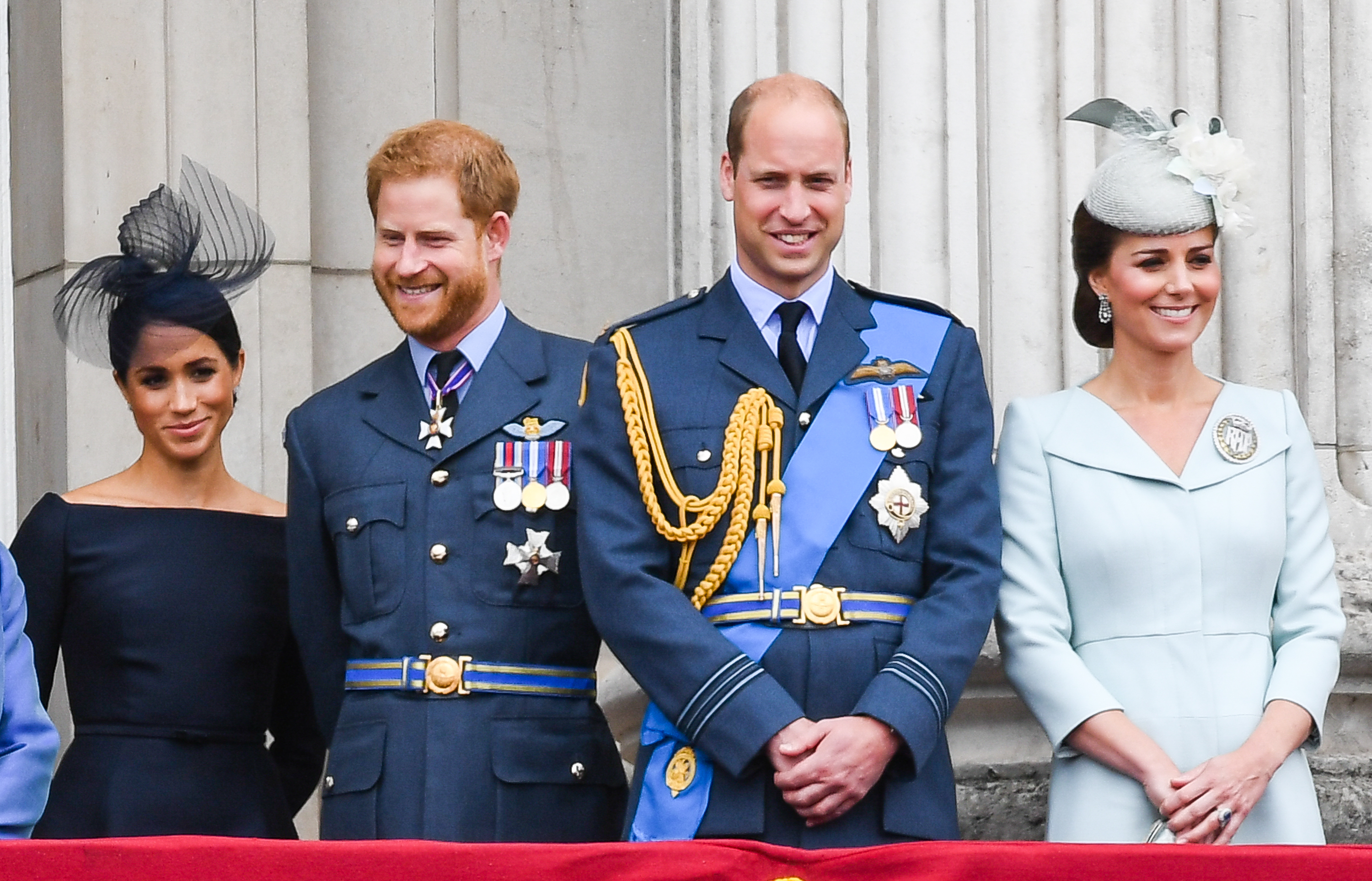 Prince William, Meghan Markle, Prince Harry and Kate Middleton in 2018