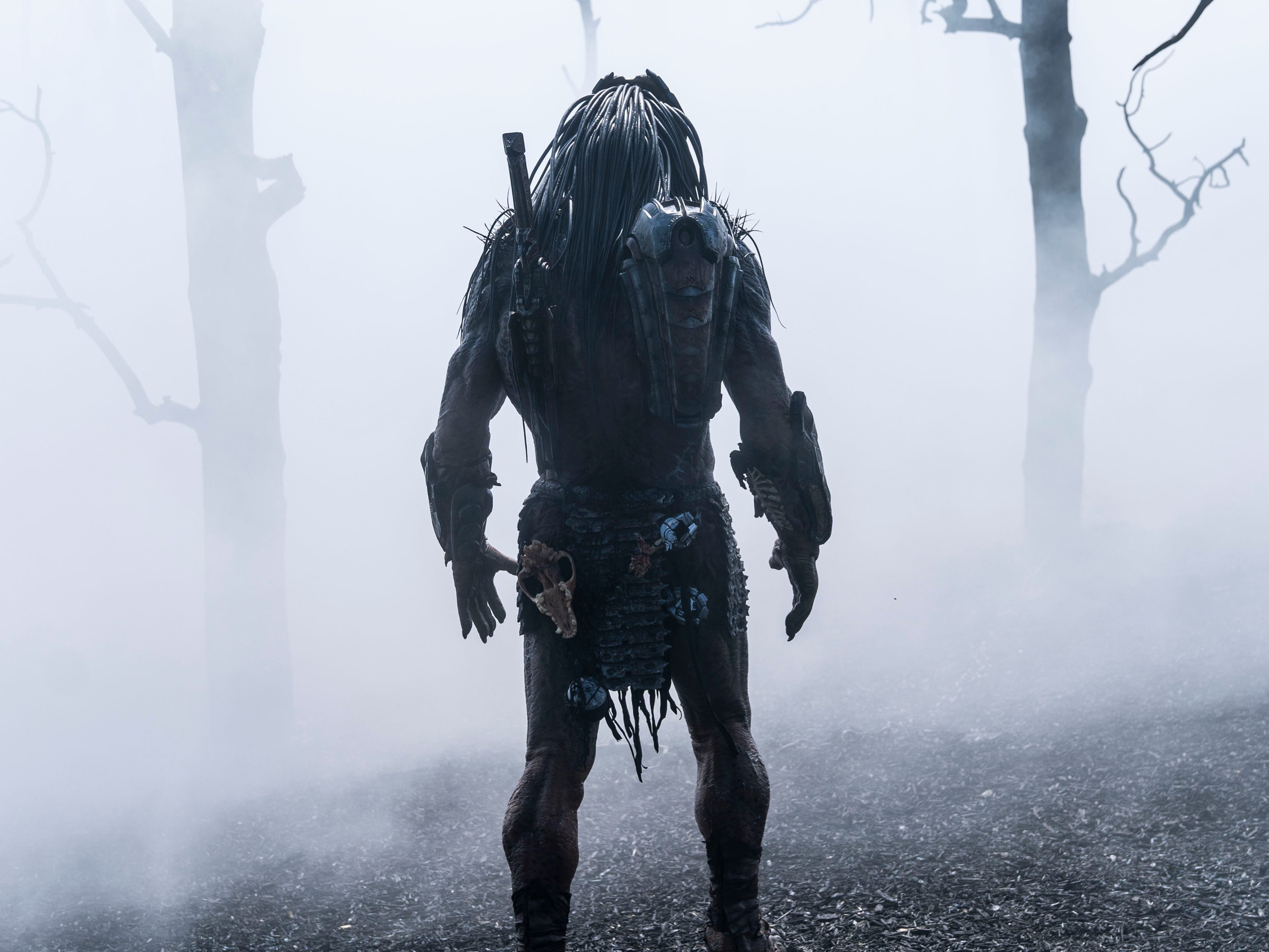 A still from "Prey" showing a Predator alien.