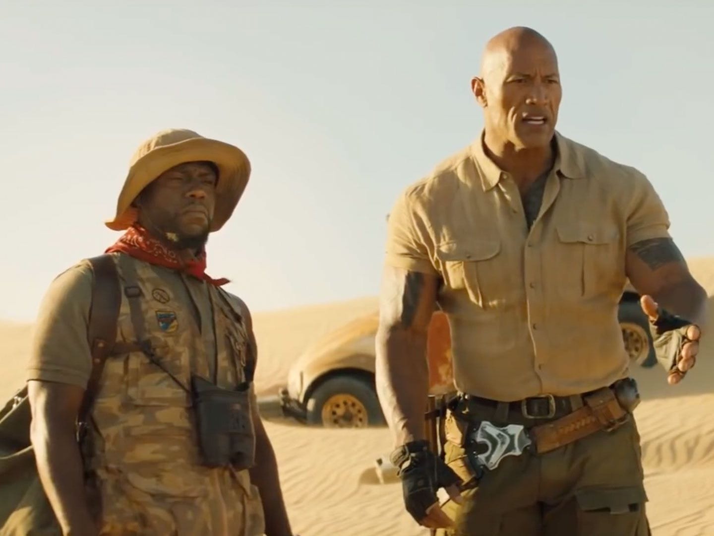 kevin hart and dwayne johnson in jumanji the next levle