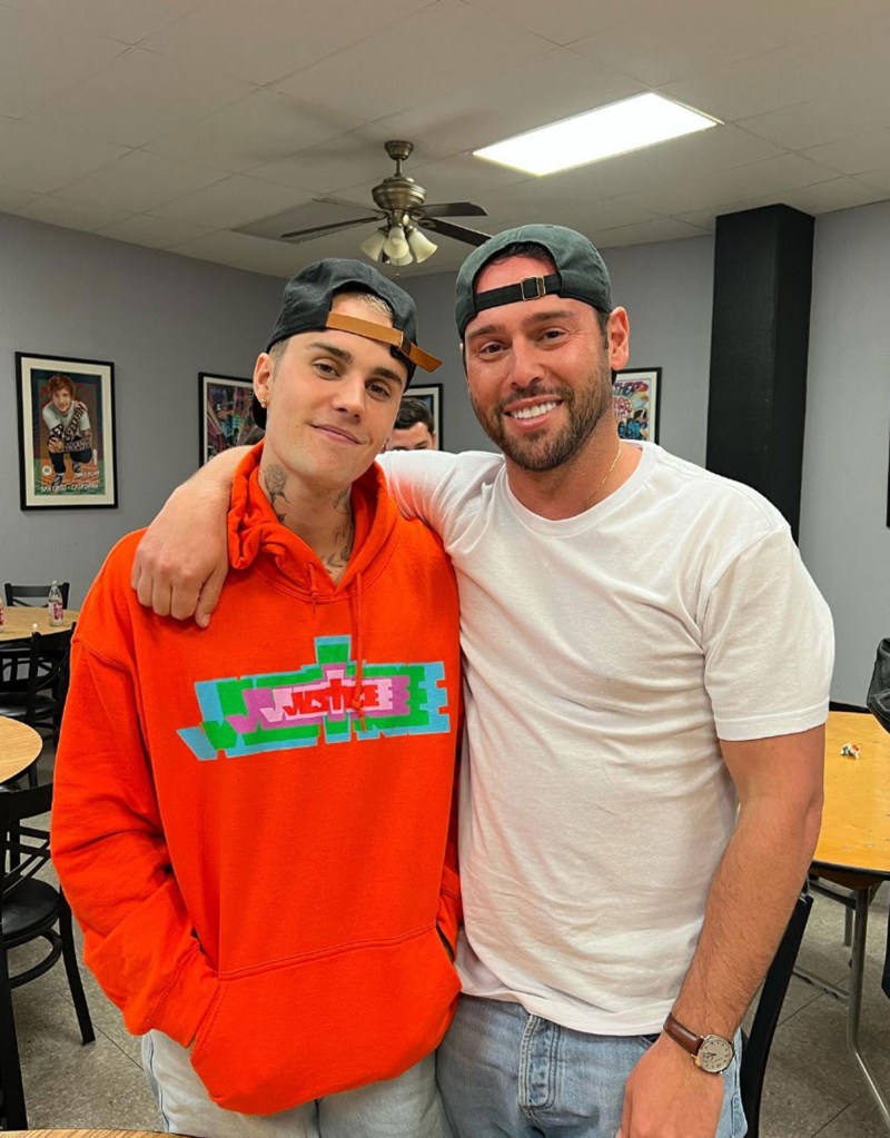 Justin Bieber and Scooter Braun 