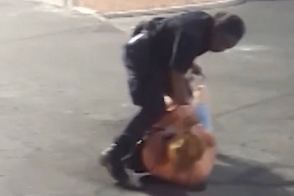 Mitchell drags a woman in the parking lot of the store 19 days before Martin's death.