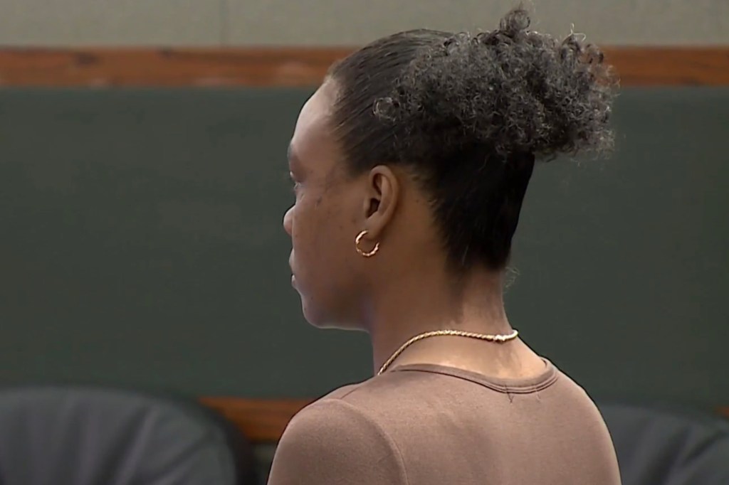 Mitchell appears in Clark County court for her sentencing on July 10, 2025.