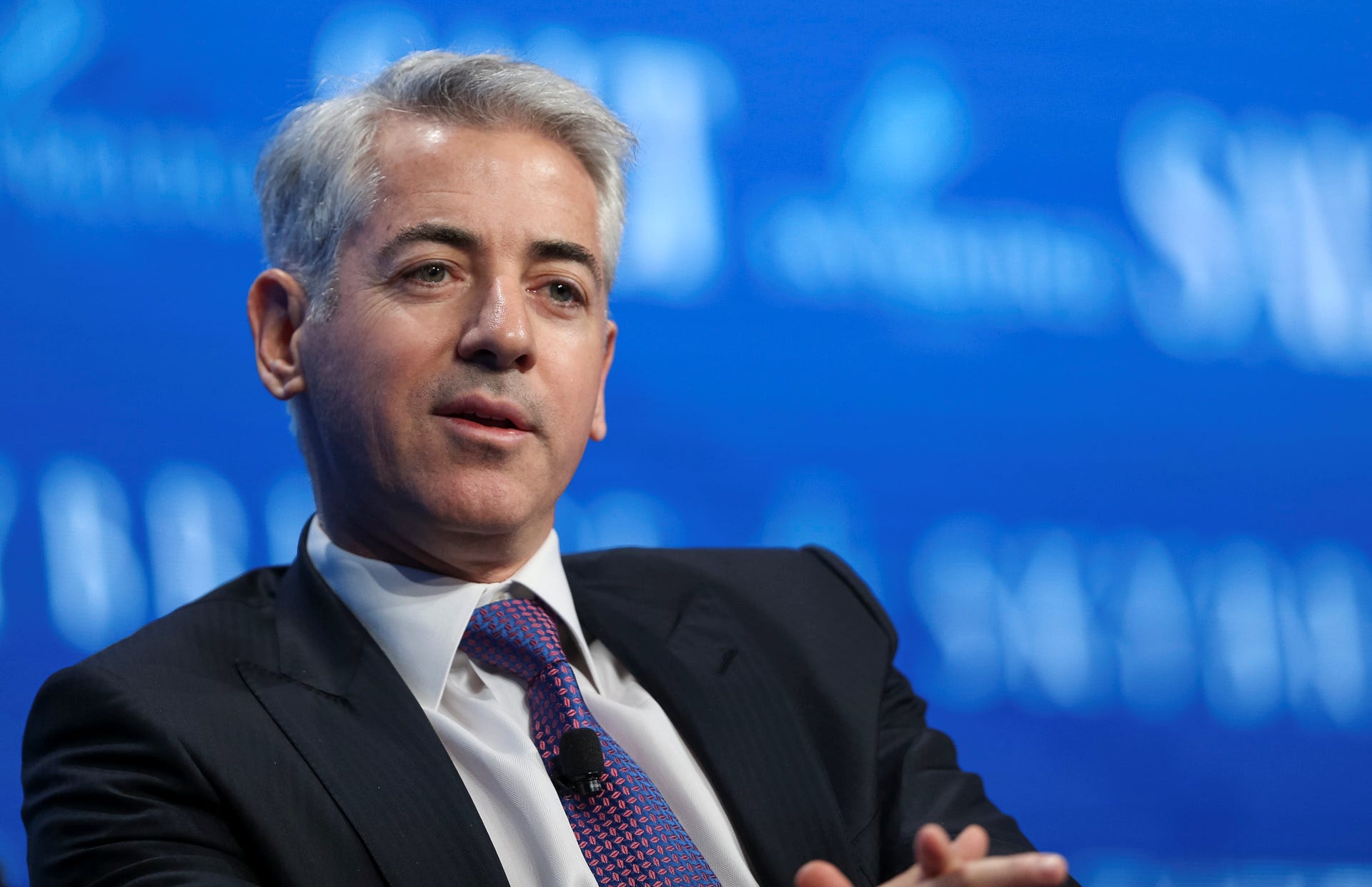 FILE PHOTO: Bill Ackman, chief executive officer and portfolio manager at Pershing Square Capital Management, speaks during the SALT conference in Las Vegas, Nevada, U.S. May 18, 2017. REUTERS/Richard Brian