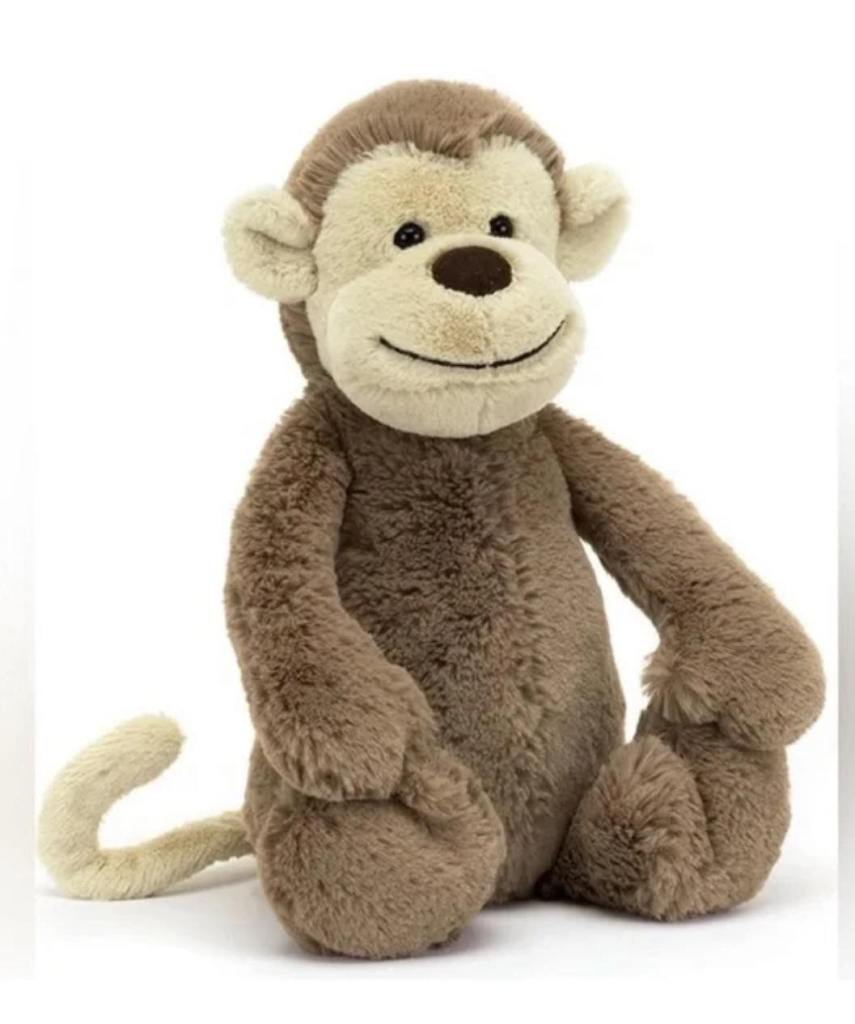 Brown stuffed monkey.