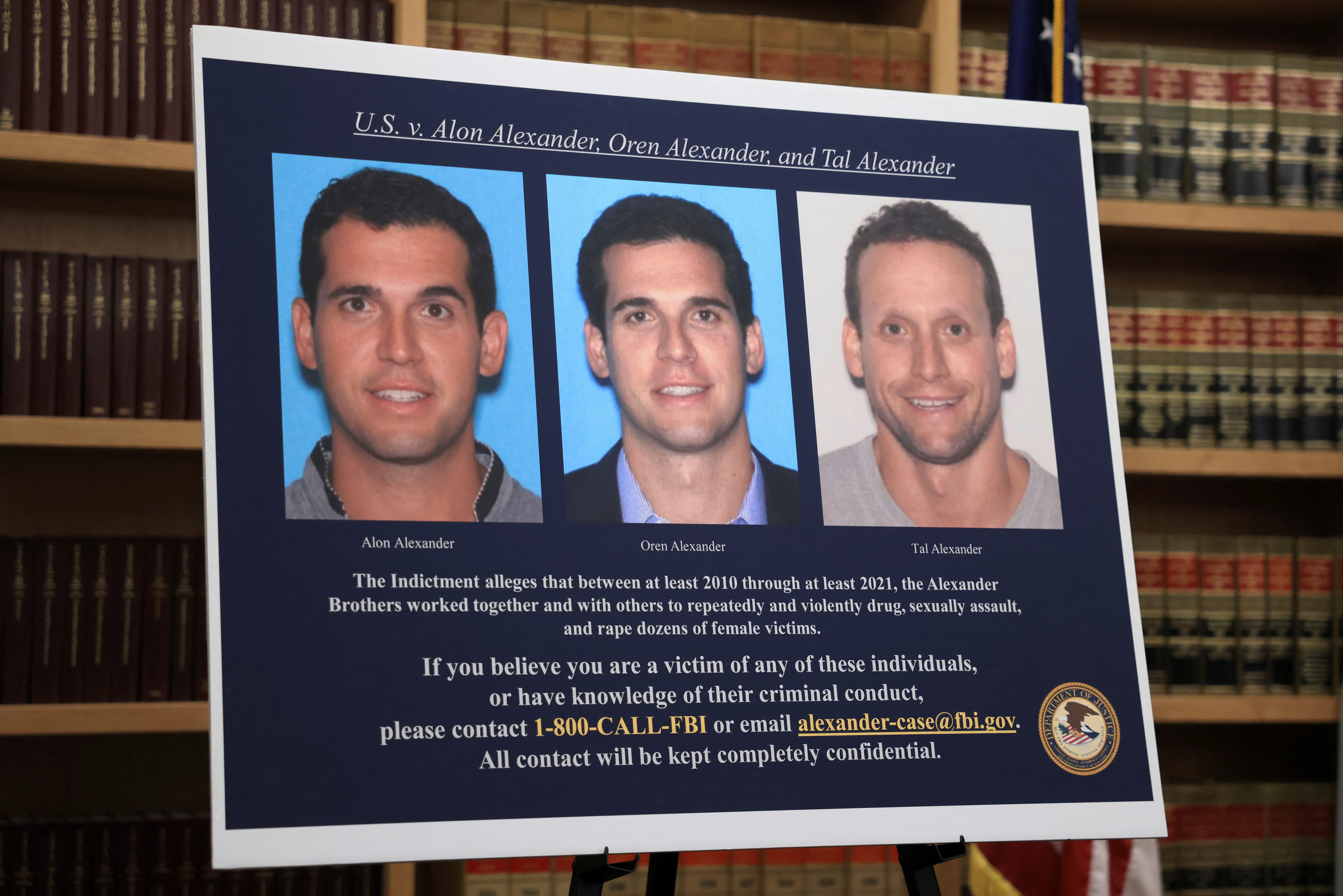 Mugshots of Alon, Oren, and Tal Alexander