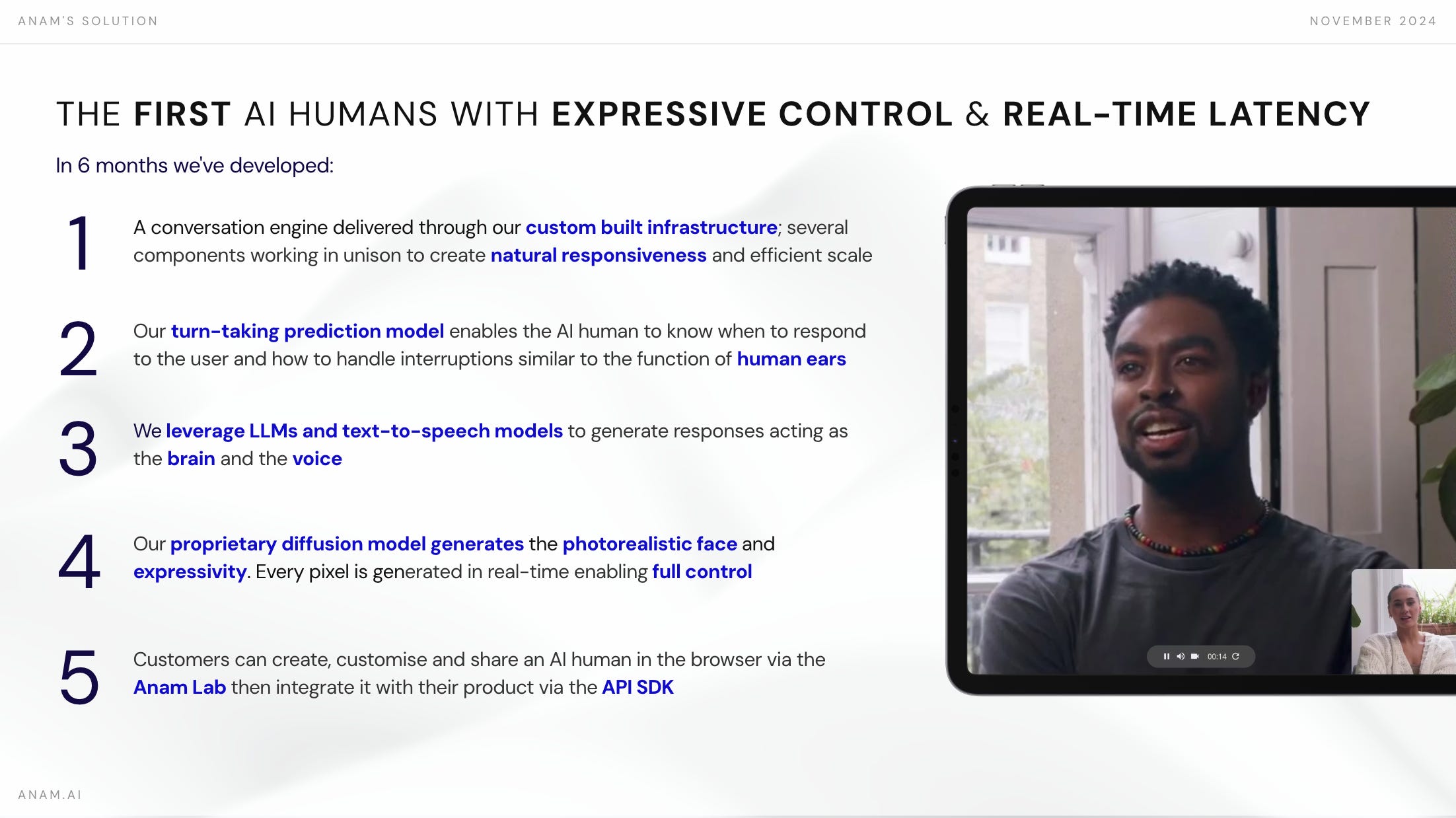 The first AI humans with expressive control and real-time latency