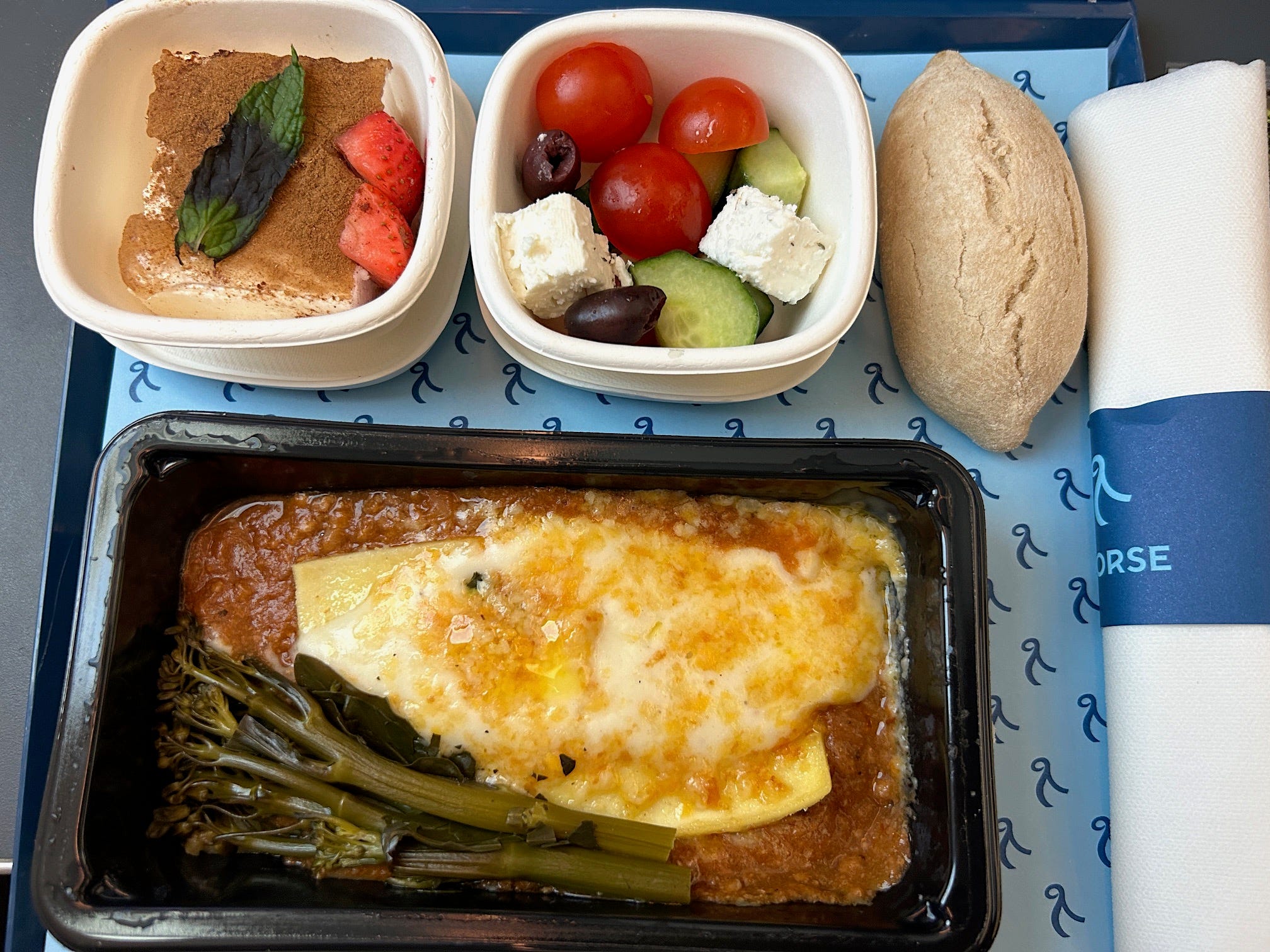 Lunch on Norse Atlantic Airways premium economy