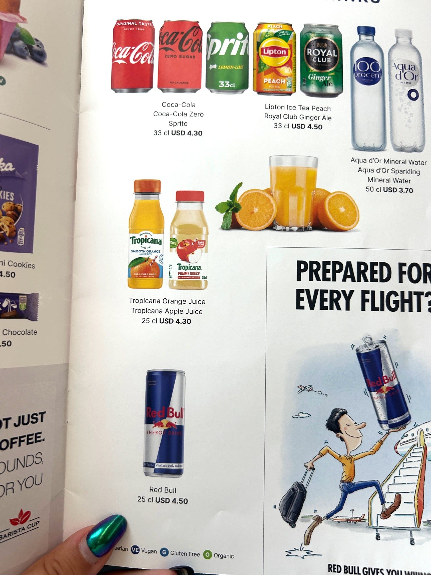 Norse Atlantic Airways menu