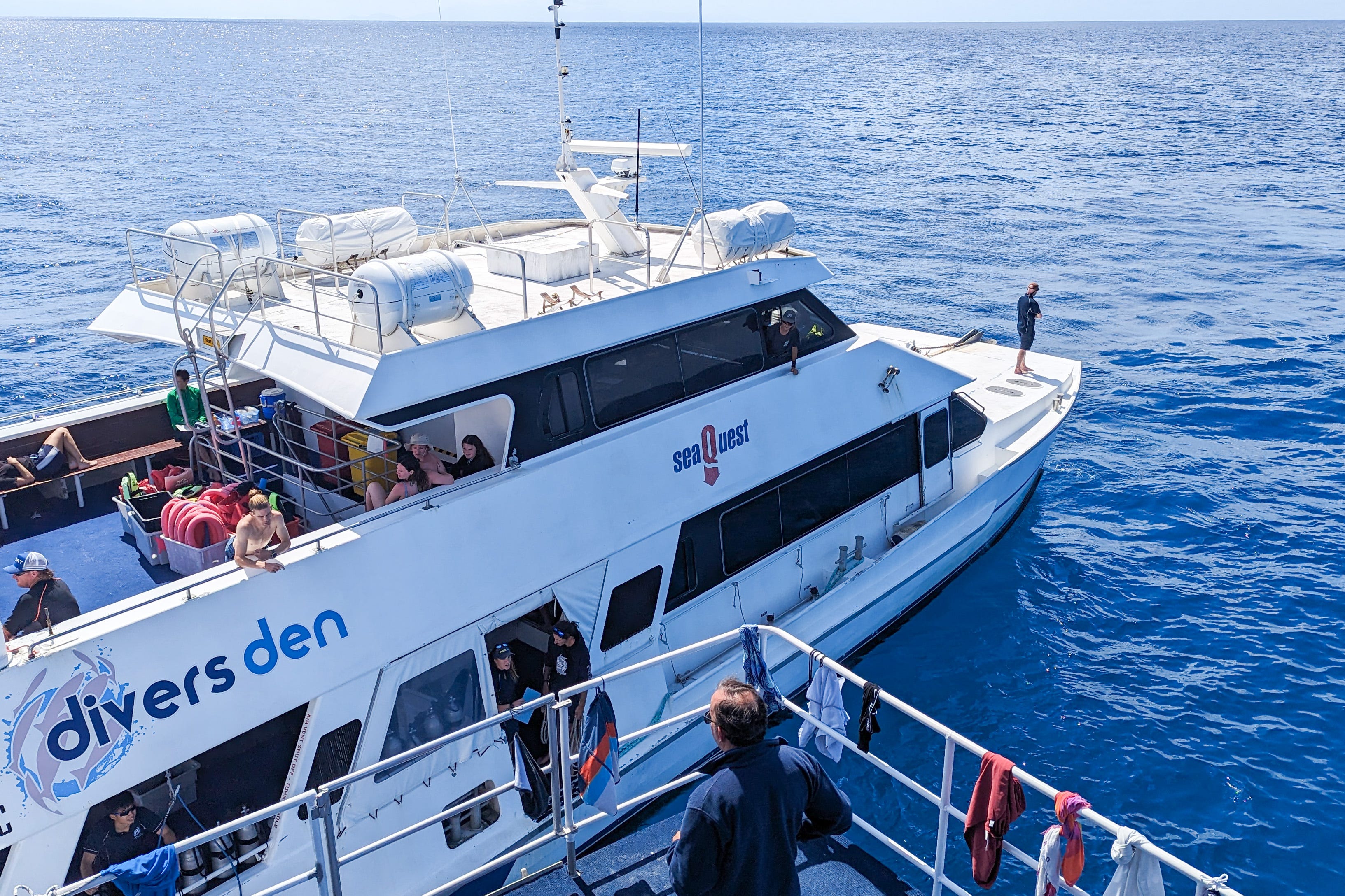 Boat in blue waters