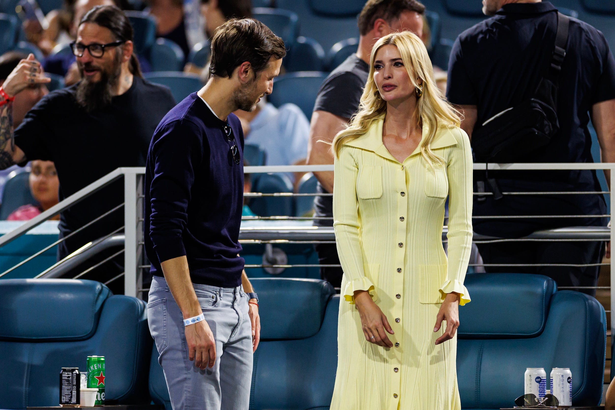 Jared Kushner and Ivanka Trump at the Miami Open in March 2024.