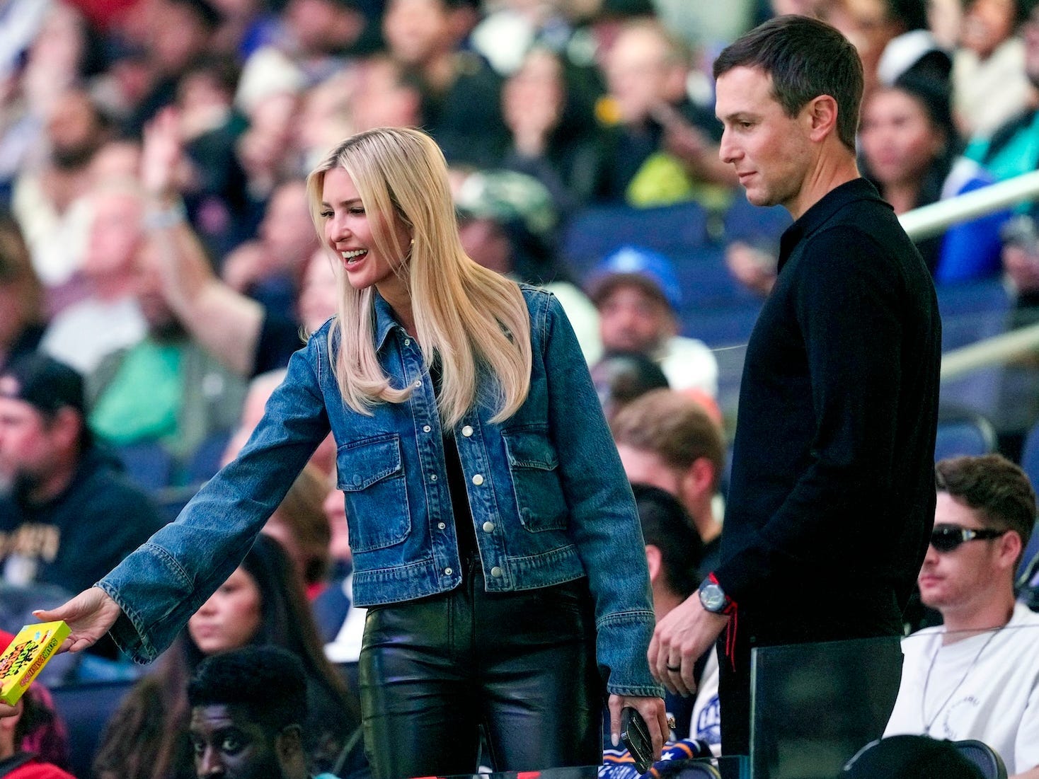 Ivanka Trump and Jared Kushner attend the NBA All-Star Game in February 2025.
