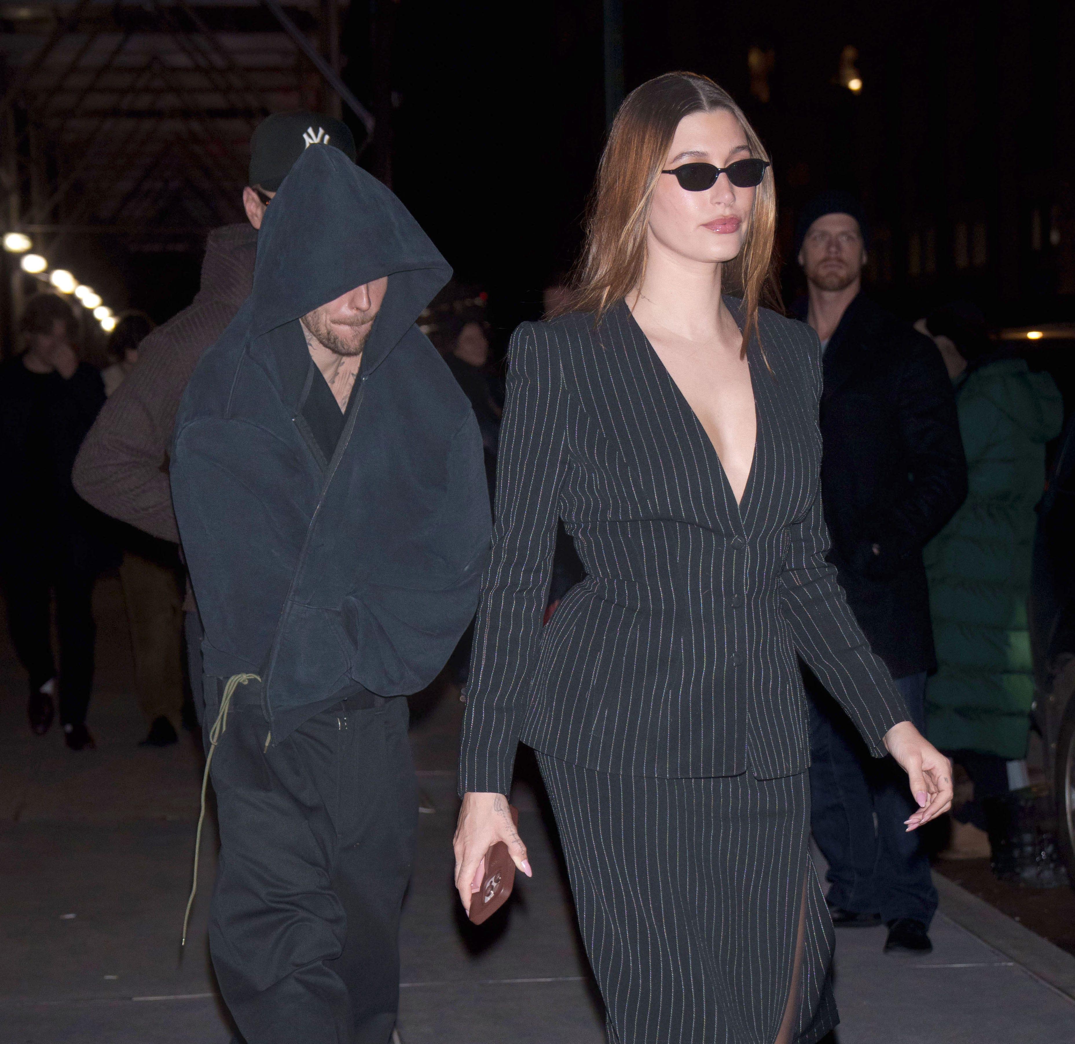 Justin and Hailey Bieber in New York City.