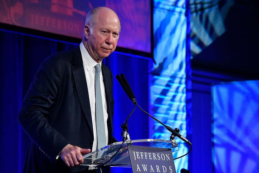 David Gergen speaking at the Jefferson Awards.