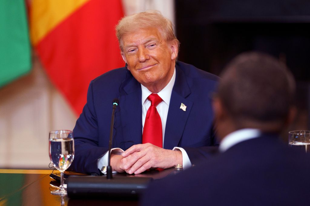 President Trump meeting with African leaders at the White House.