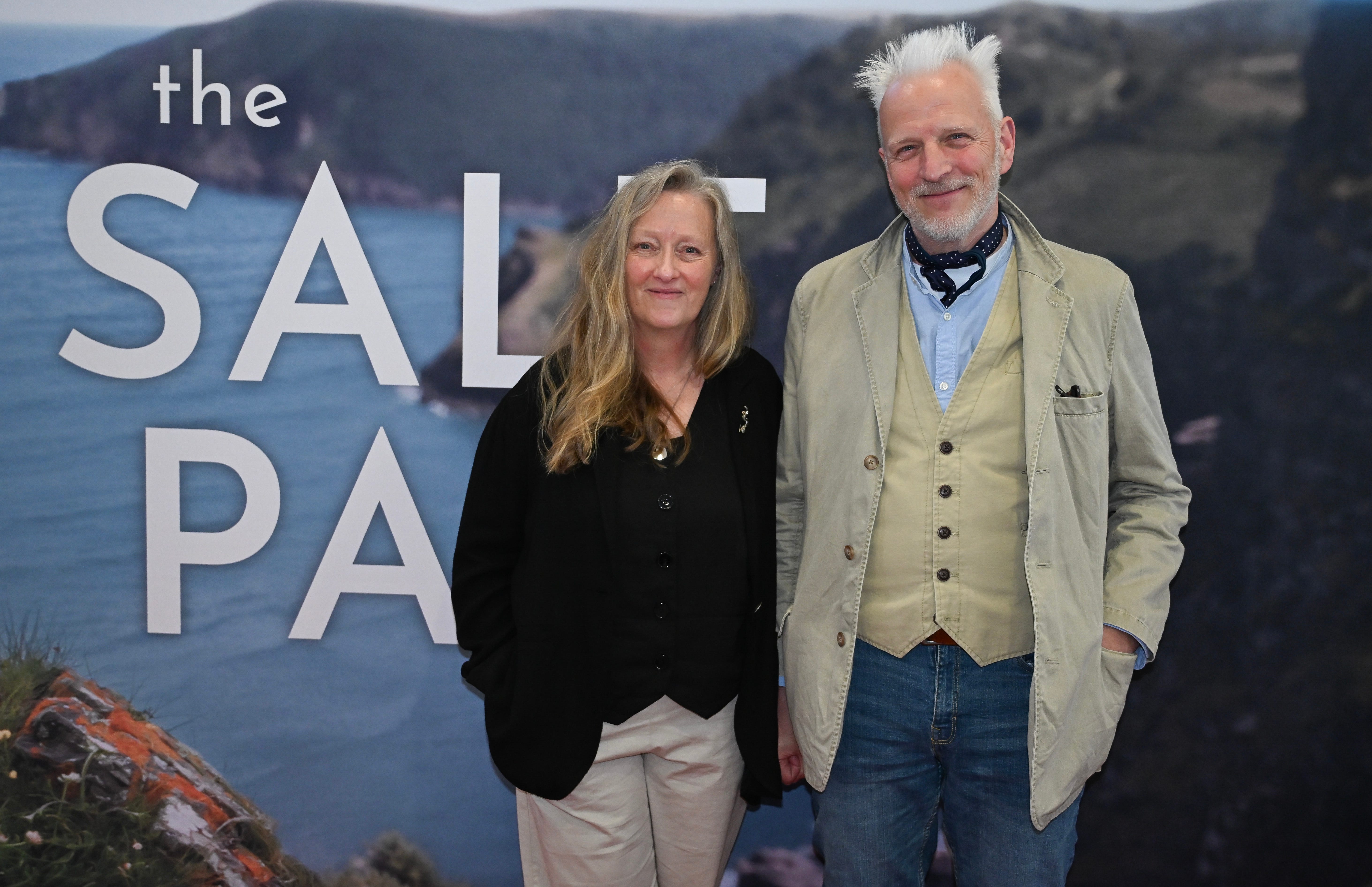 "The Salt Path" author Raynor Winn and her husband Moth Winn, whose real names are Sally Walker and Tim Walker.