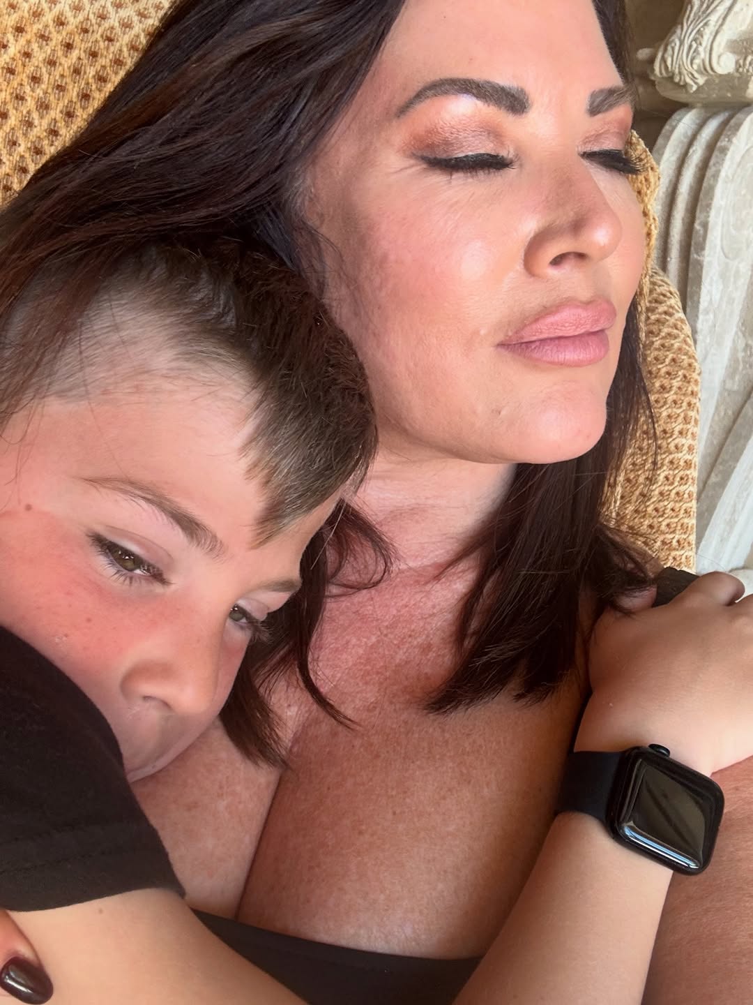 Emily Simpson and her son, Luke.