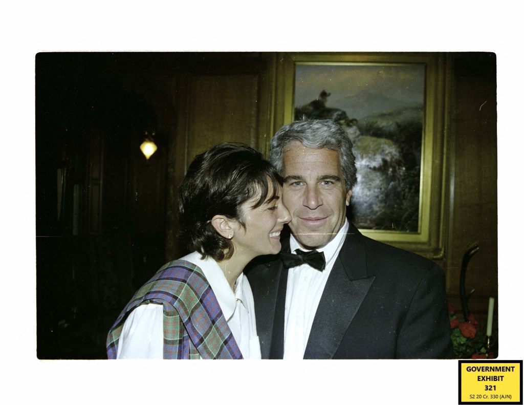 Photo of Ghislaine Maxwell and Jeffrey Epstein.