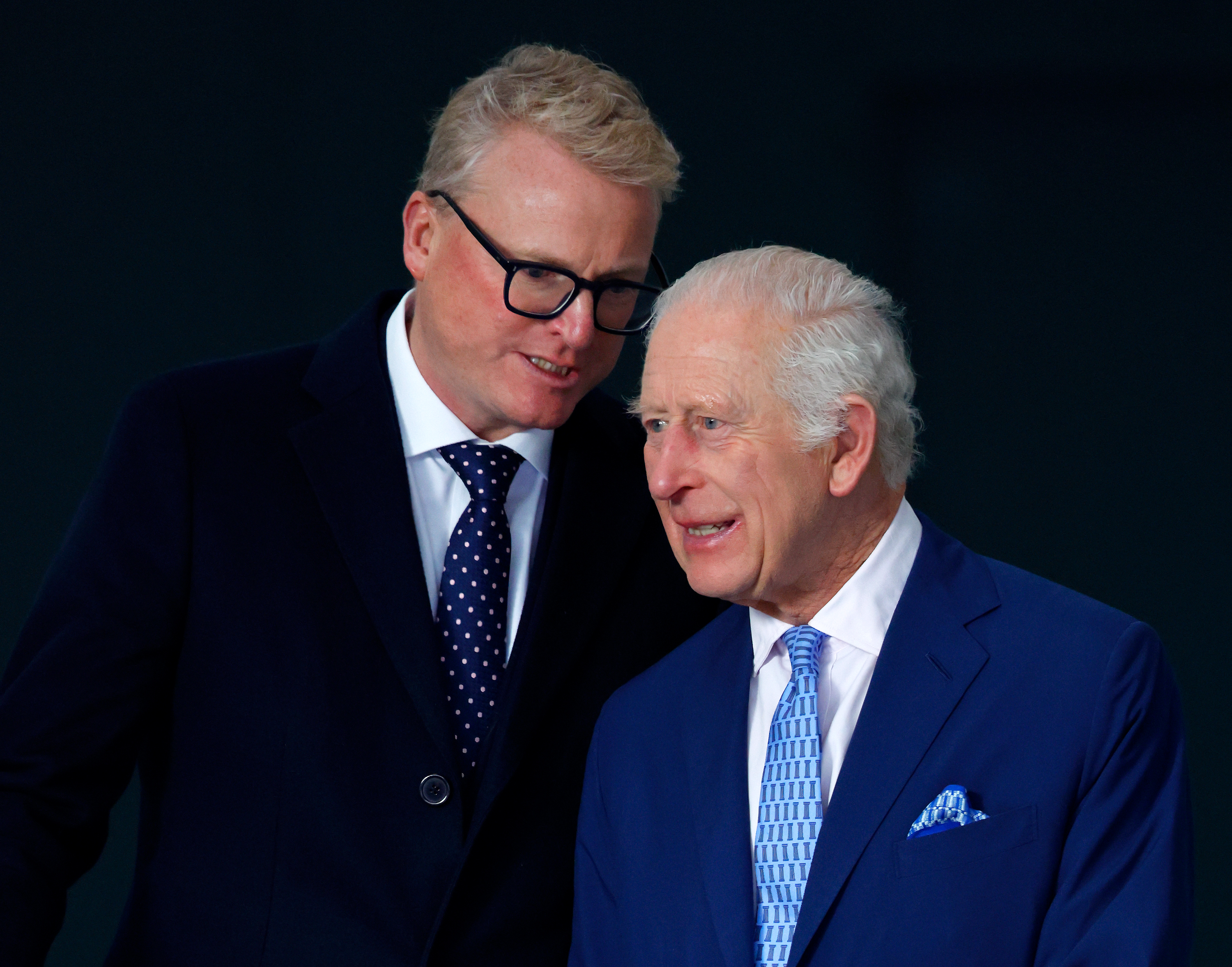 Tobyn Andreae chatting with King Charles III in 2024