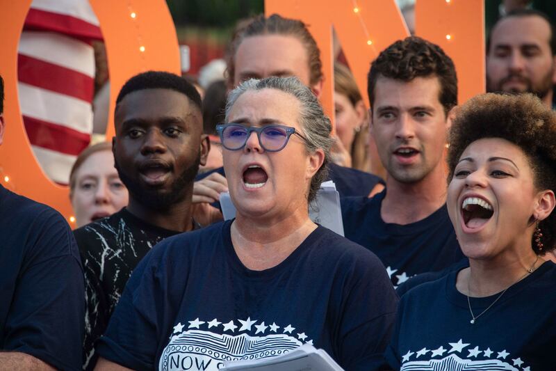 Rosie O'Donnell has frequently criticized Trump's tenures as president, including at a 2018 protest outside the White House during his first term.