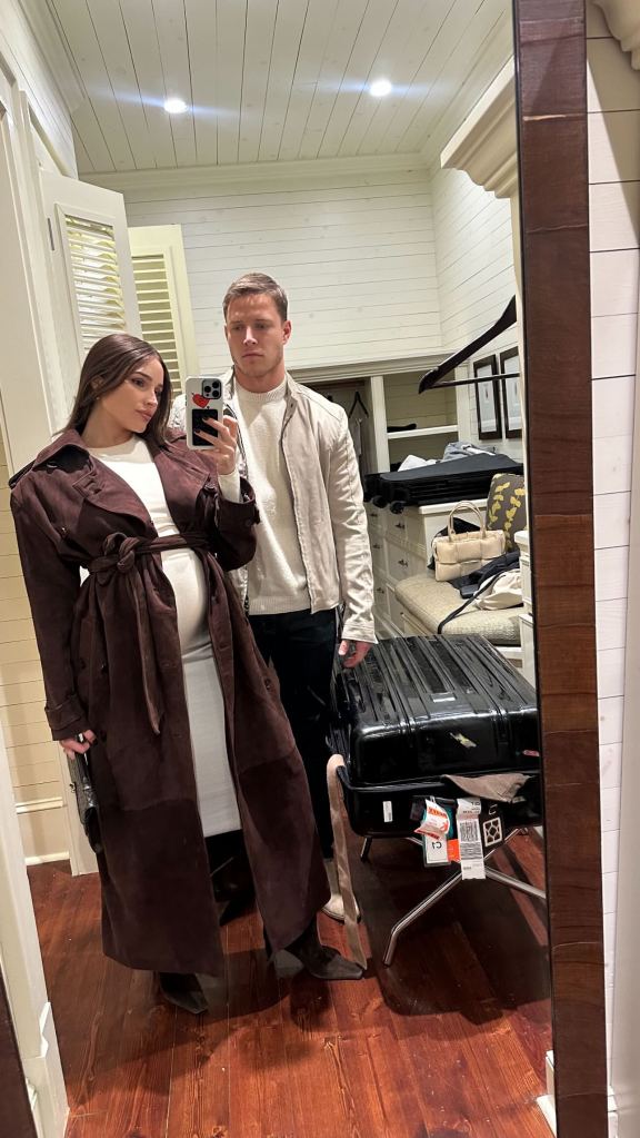 Olivia Culpo and Christian McCaffrey via Instagram in March 2025