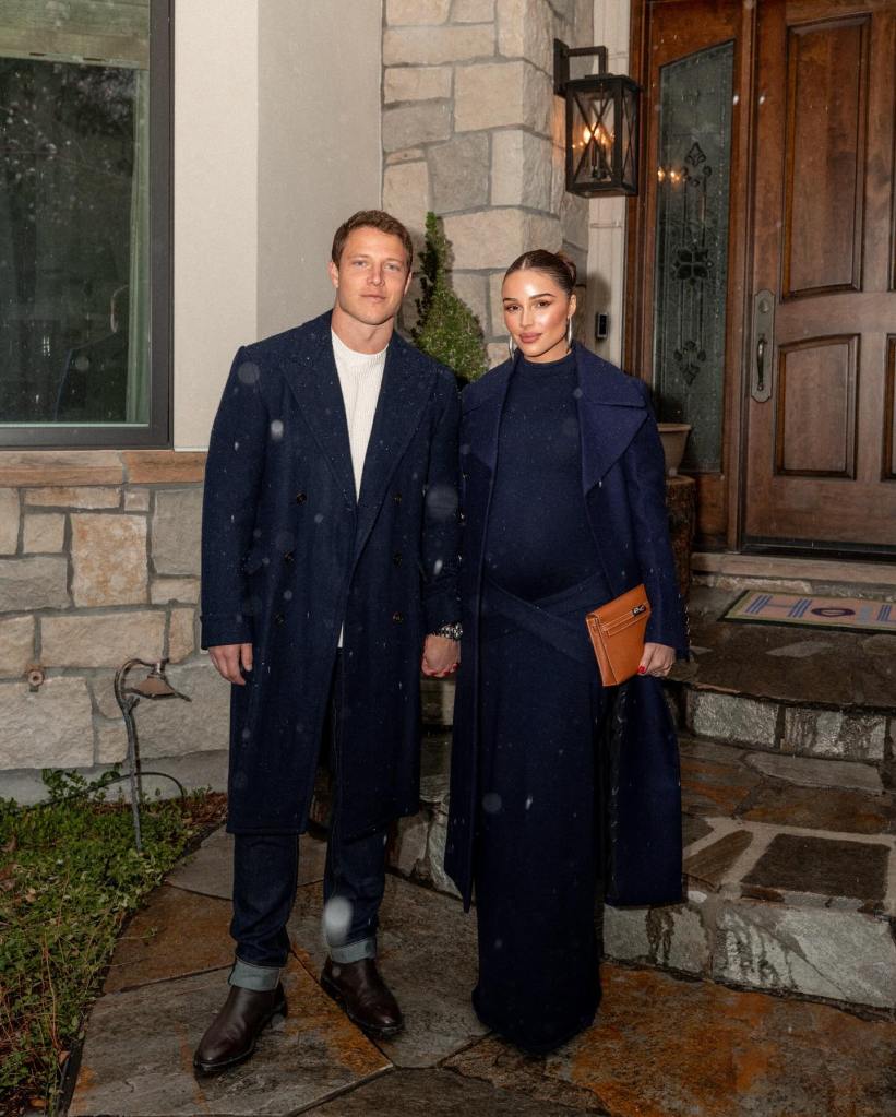 Olivia Culpo and Christian McCaffrey via Instagram in April 2025