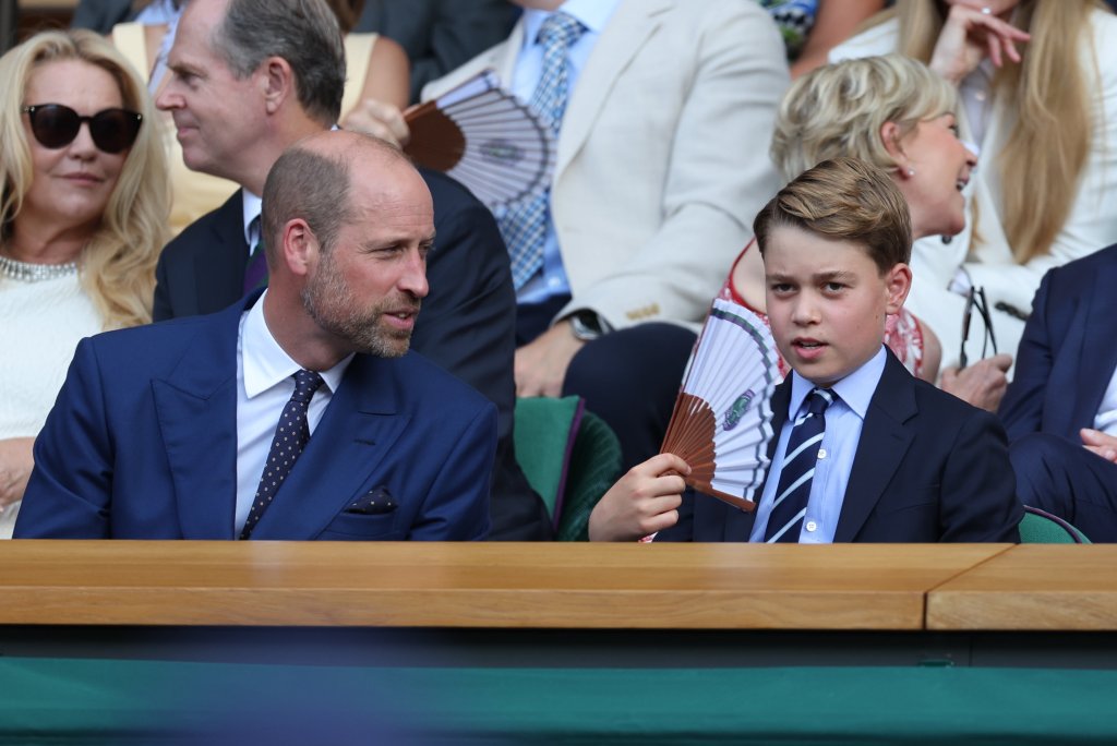 Prince William and Prince George at Wimbledon 2025.