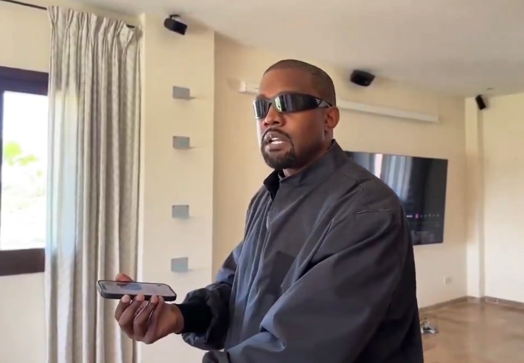 Kanye West poses for a photo.