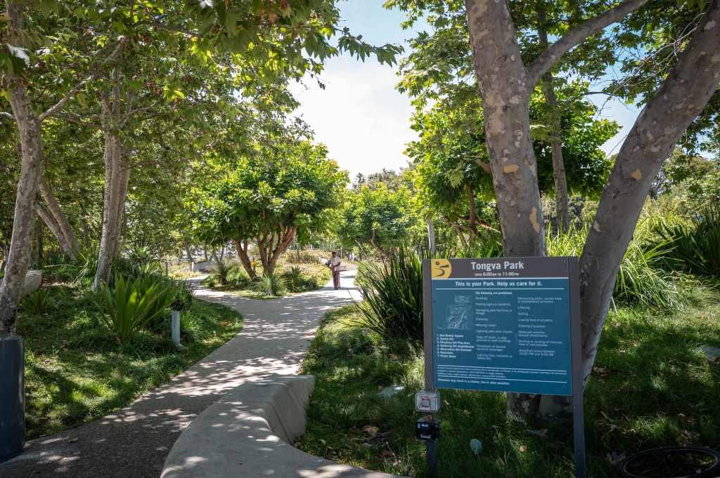 Santa Monica's Tongva Park, near City Hall, which Alle described as a 