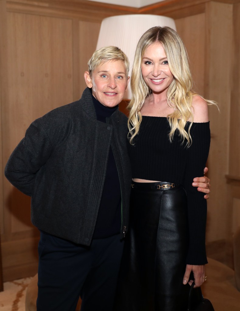 Ellen DeGeneres and Portia De Rossi in March 2022