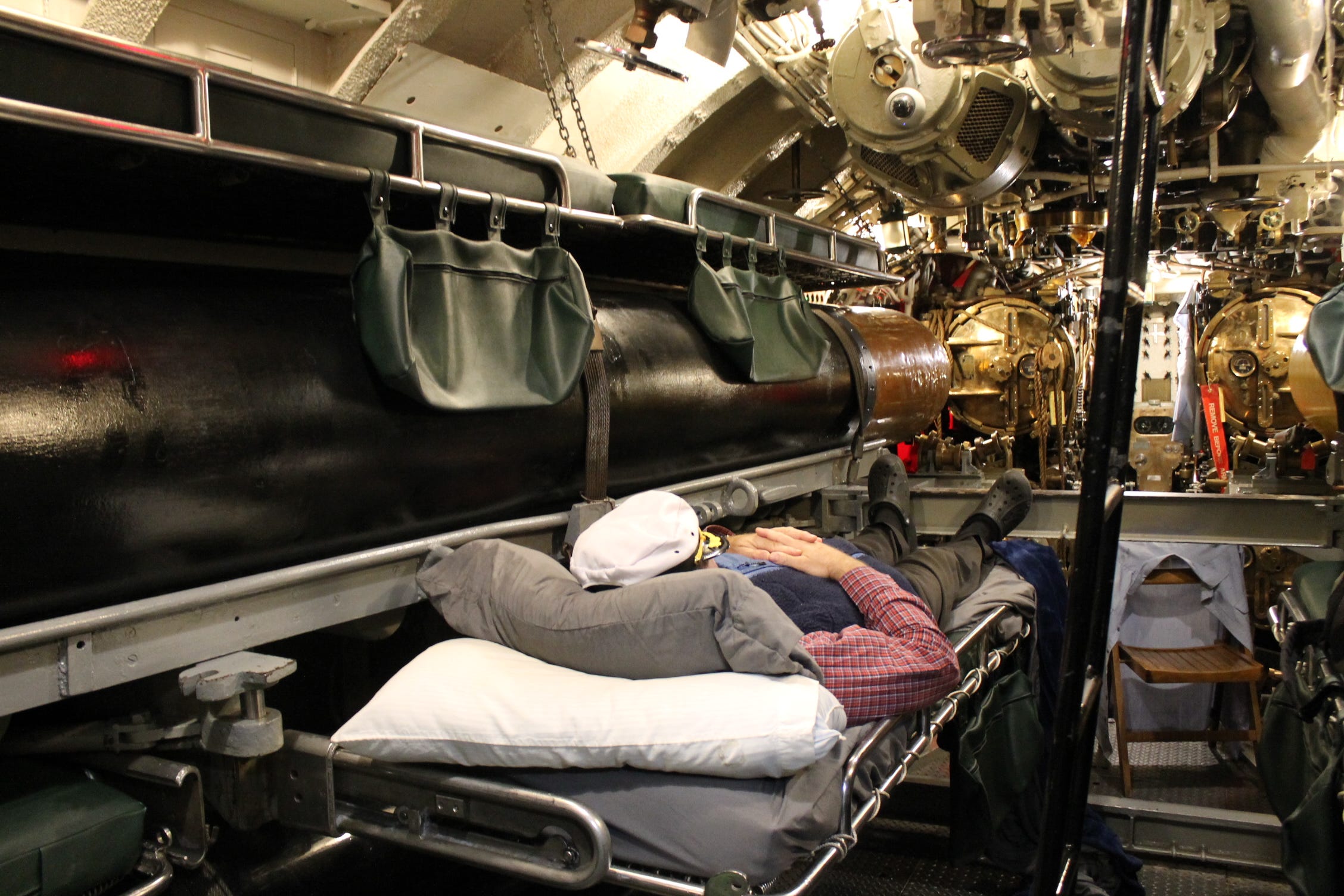 The forward torpedo room.