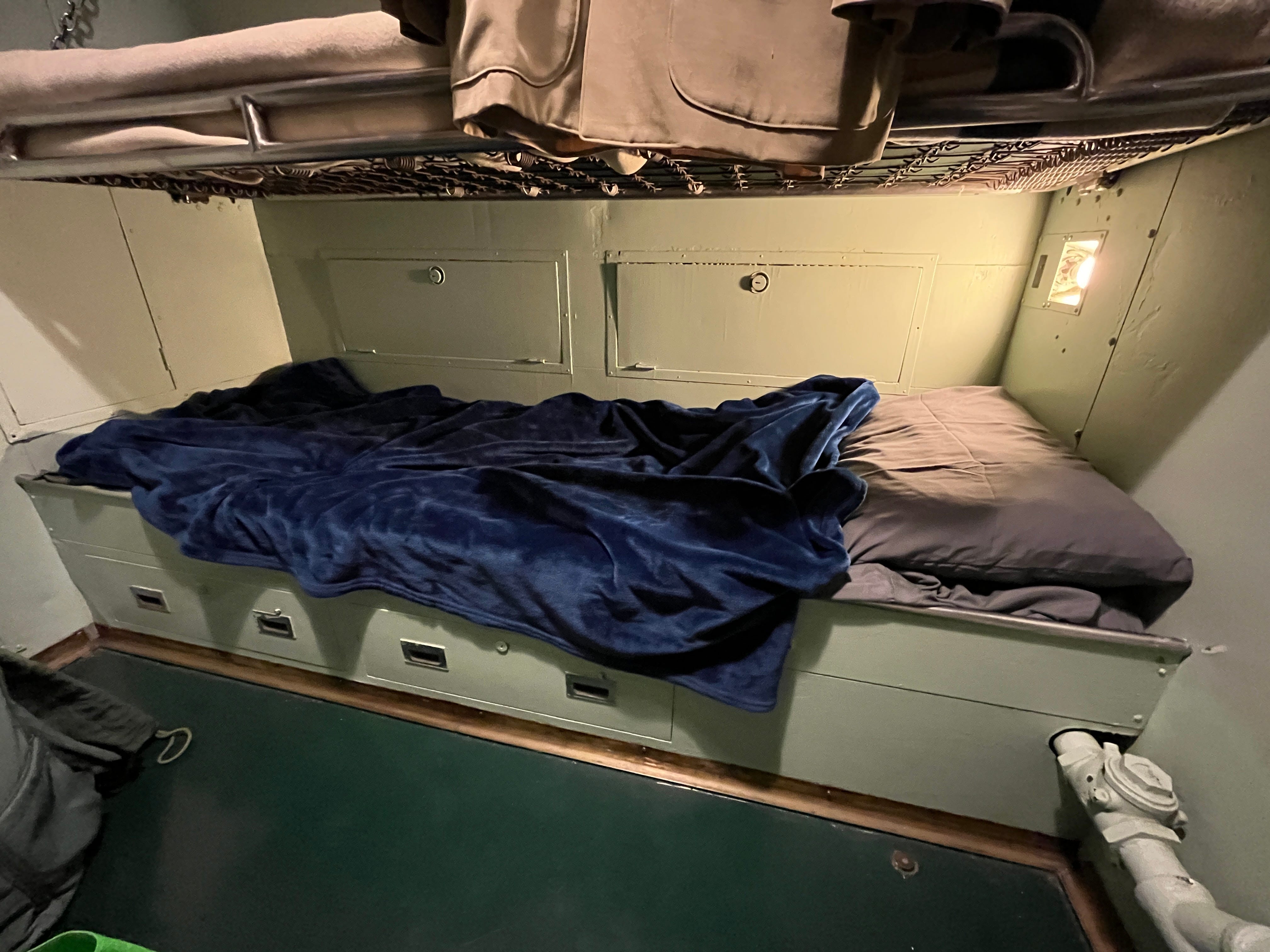 A bunk in the "goat locker."