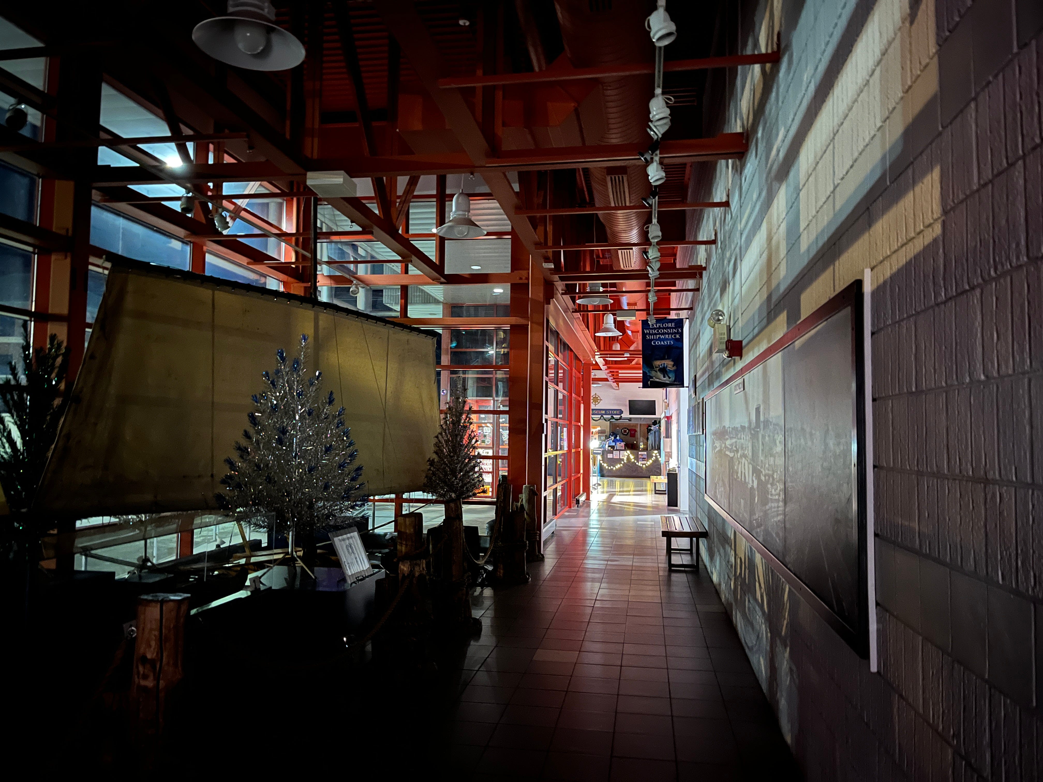 The Wisconsin Maritime Museum after hours.
