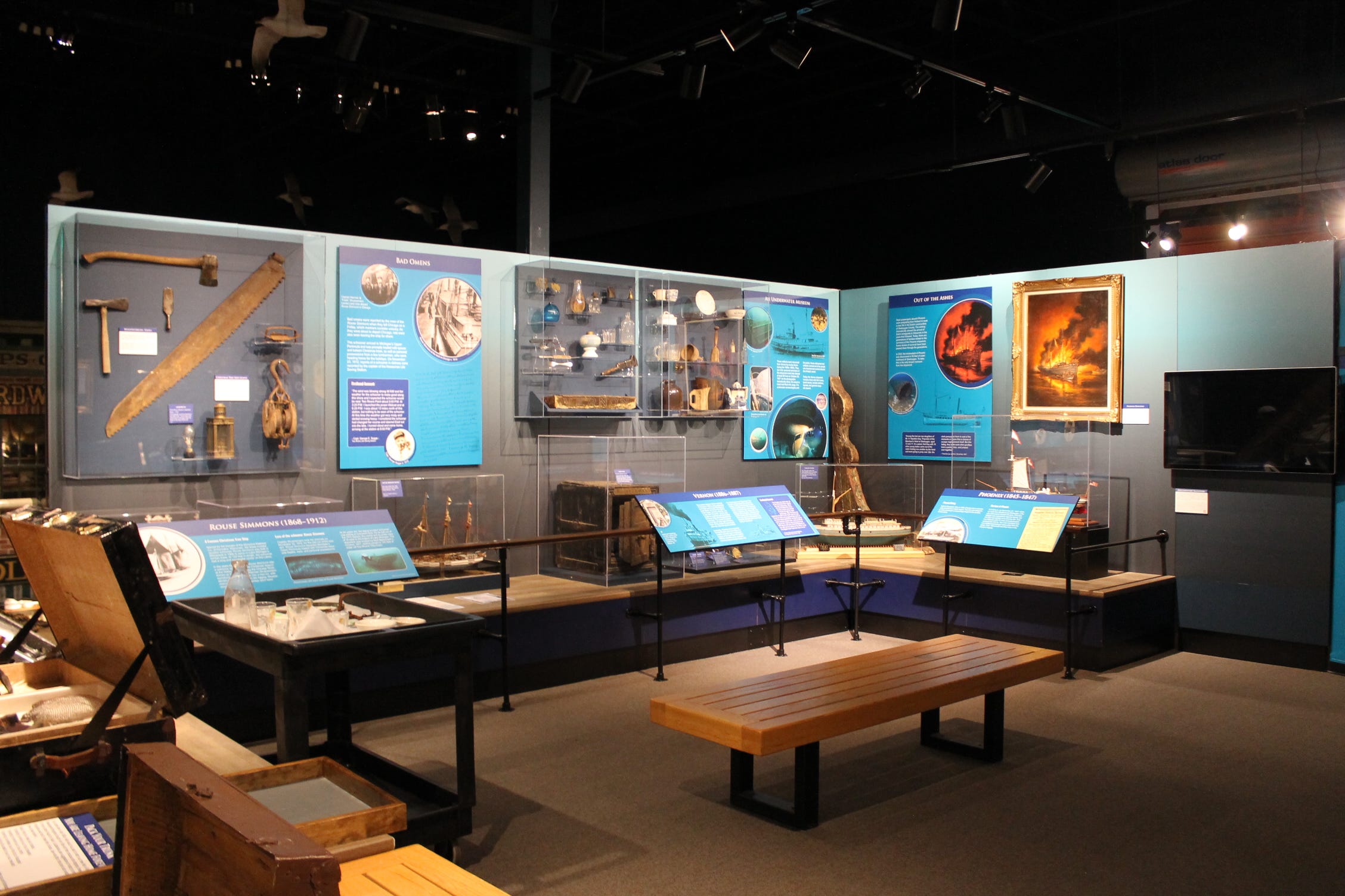 Exhibits at the Wisconsin Maritime Museum.