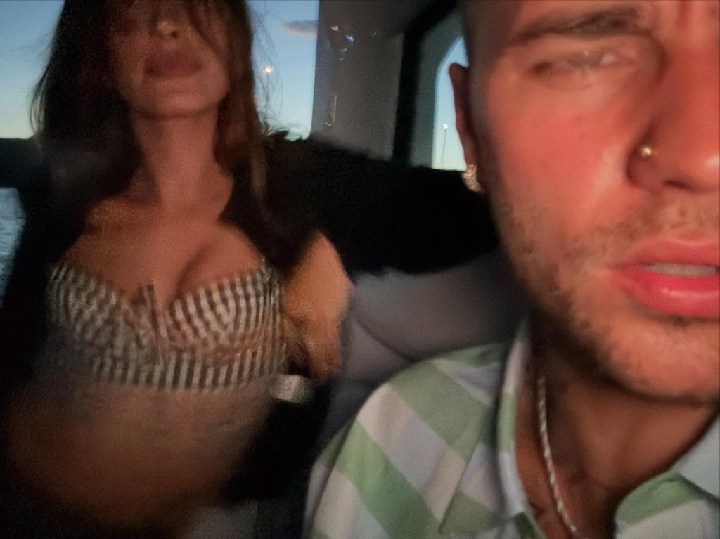 Justin Bieber on a boat with Hailey Bieber in Italy in an Instagram posted Sunday. 