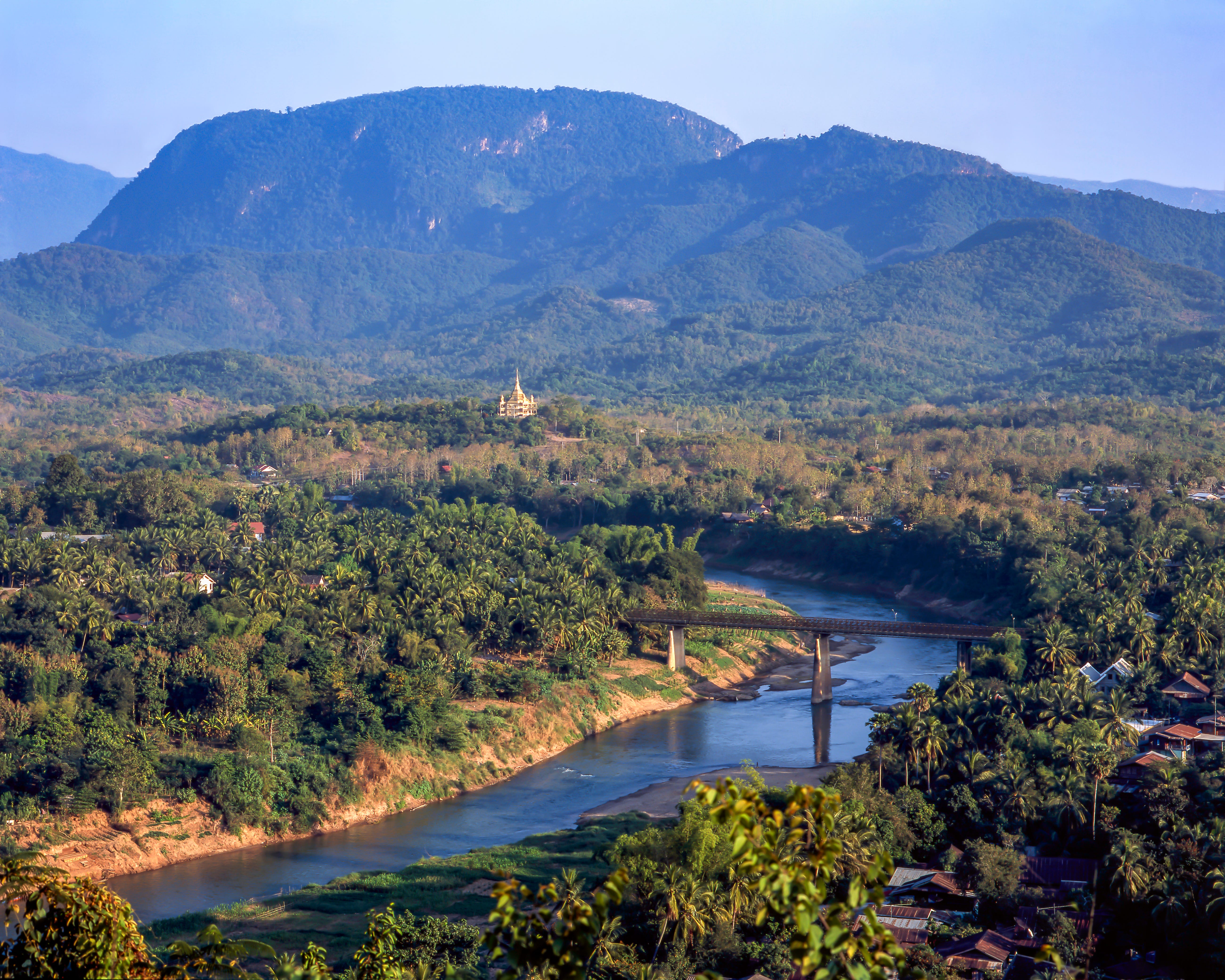 View of Luang Prabang from That Chomsi.