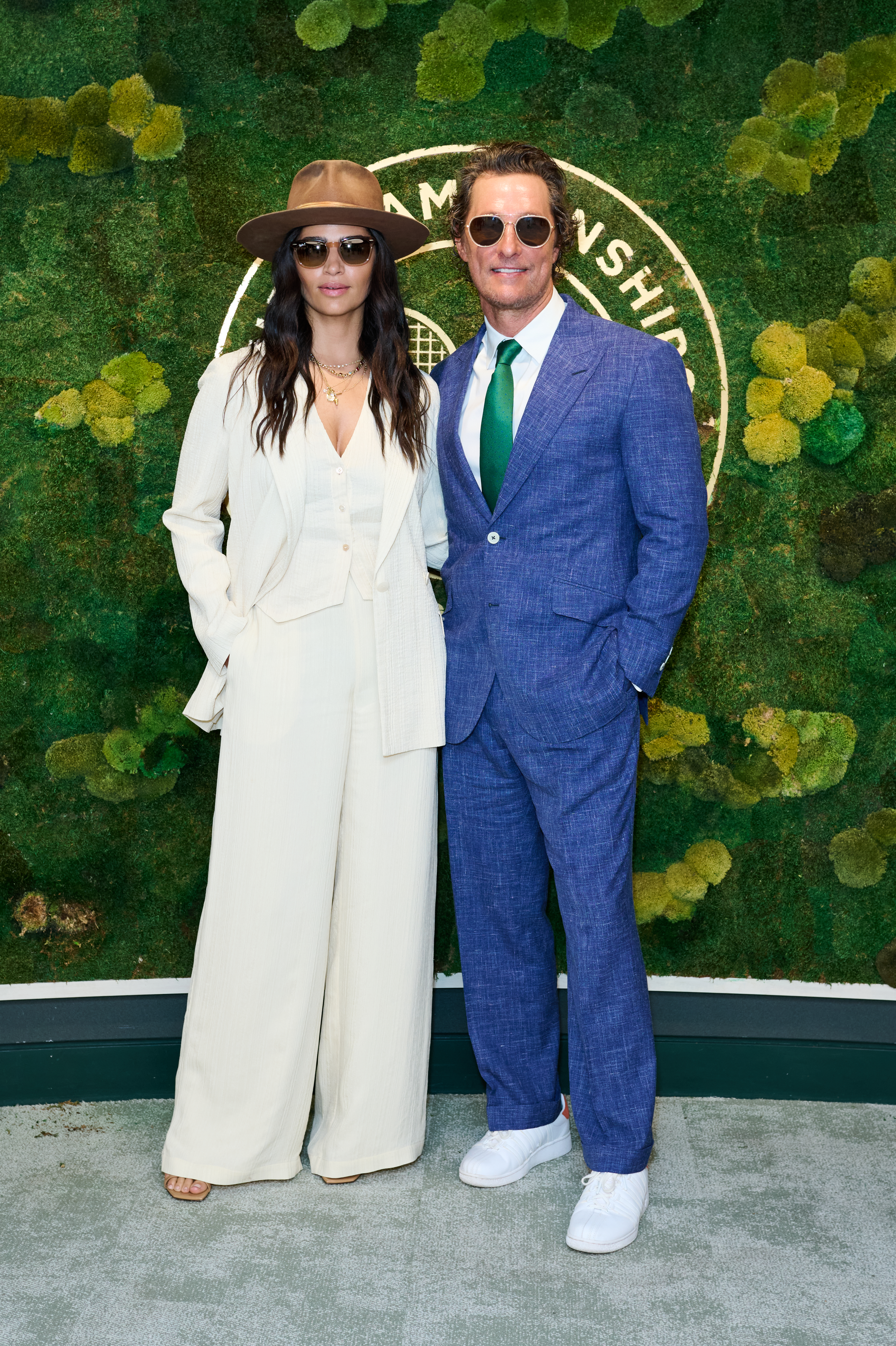 Camila Alves McConaughey and Matthew McConaughey at Wimbledon 2025