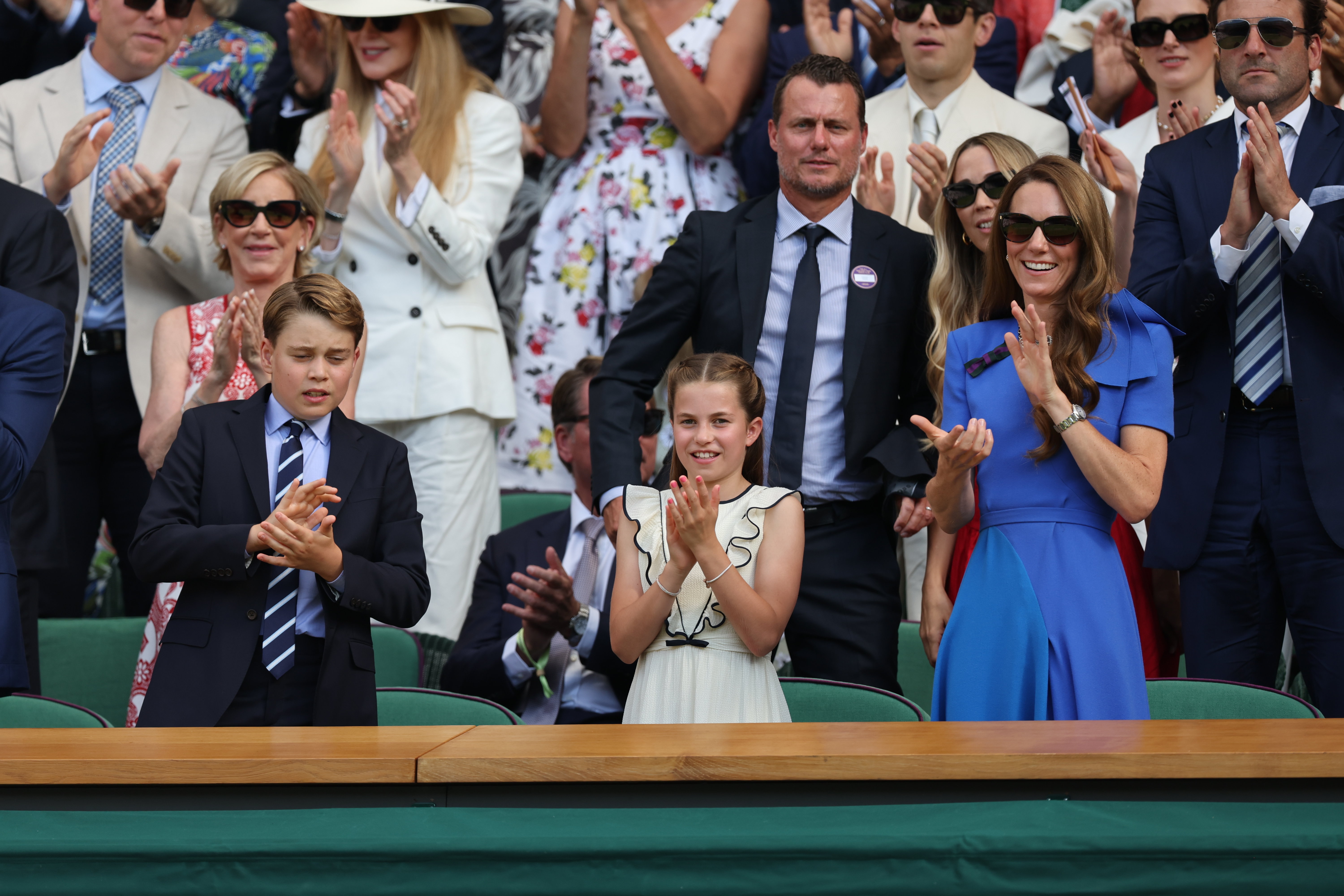 Princess Charlotte, Prince William, Kate Middleton and Prince George at Wimbledon 2025