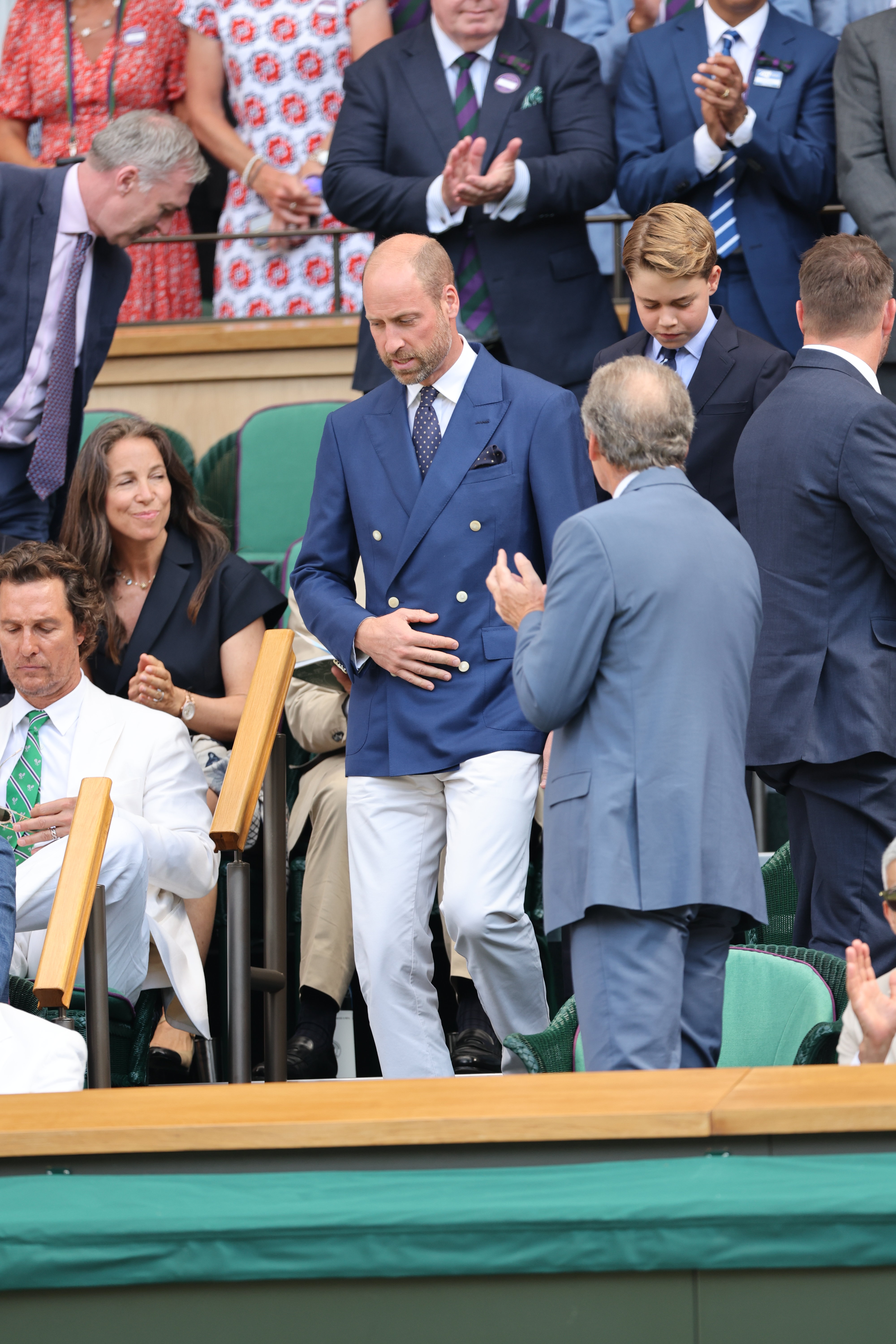 Prince William and Prince George arriving at Wimbledon 2025