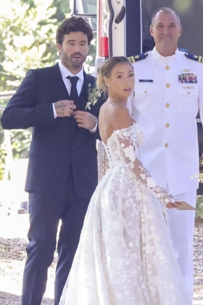 Brody Jenner and Tia Blanco tie the knot in Malibu, with Tia stunning in her wedding dress and Brody looking sharp in a suit. 