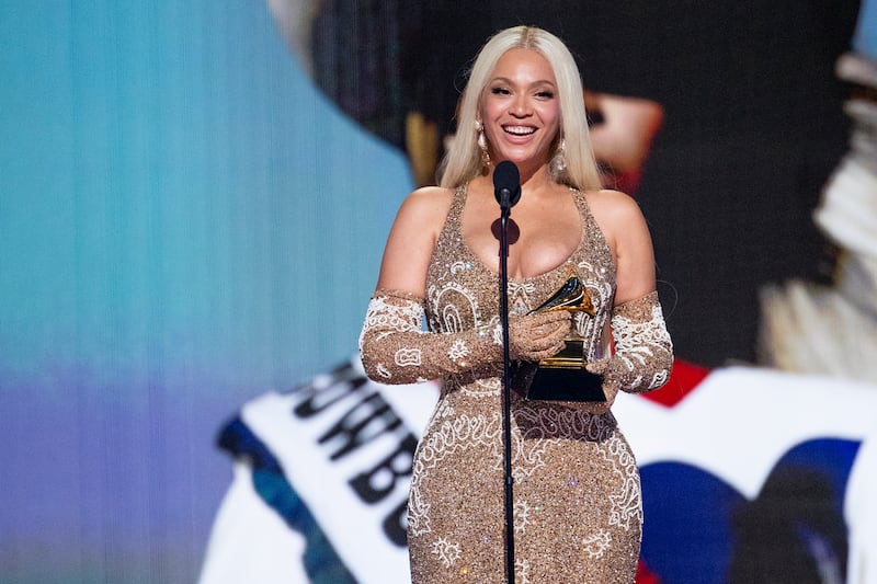 Beyoncé is seen onstage at the 67th annual GRAMMY Awards
