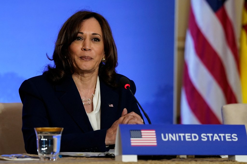 Vice President Kamala Harris speaking at the U.S.-ASEAN Special Summit.