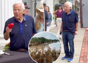 Robert Kraft donates ‘$10K on the spot’ to Texas flood victims when he passes press conference in Hamptons asking for help