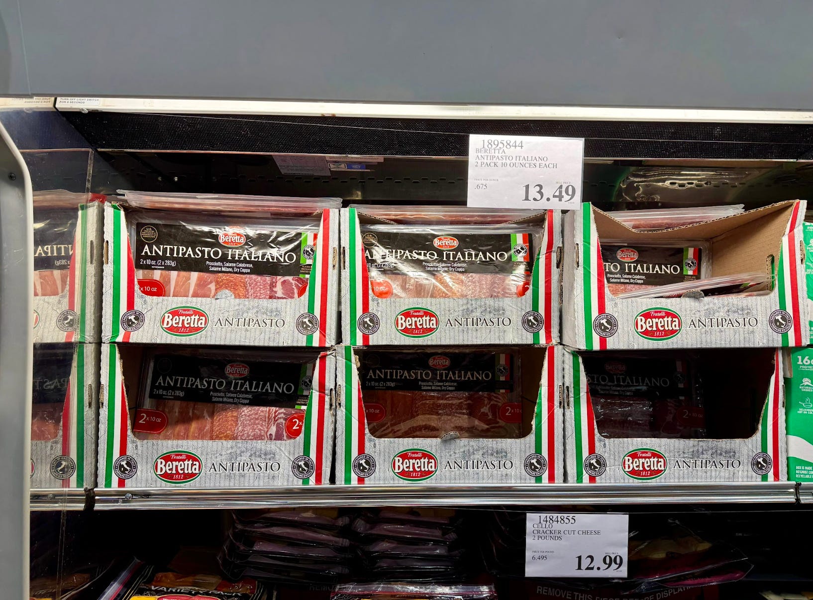 Beretta Antipasto Italiano cured meats from Costco.