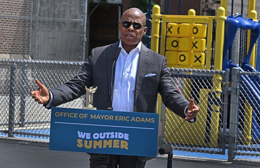 Mayor Adams announces plan to keep school playgrounds open during summer.