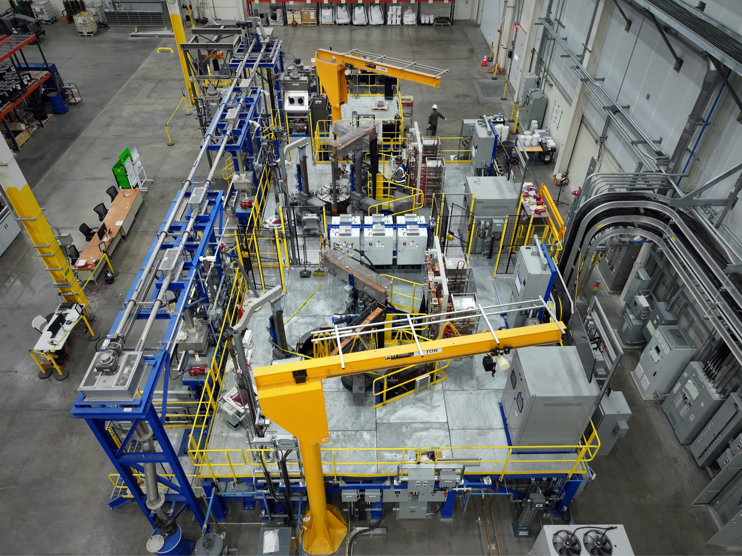 A recycling operation at a MP Materials facility.