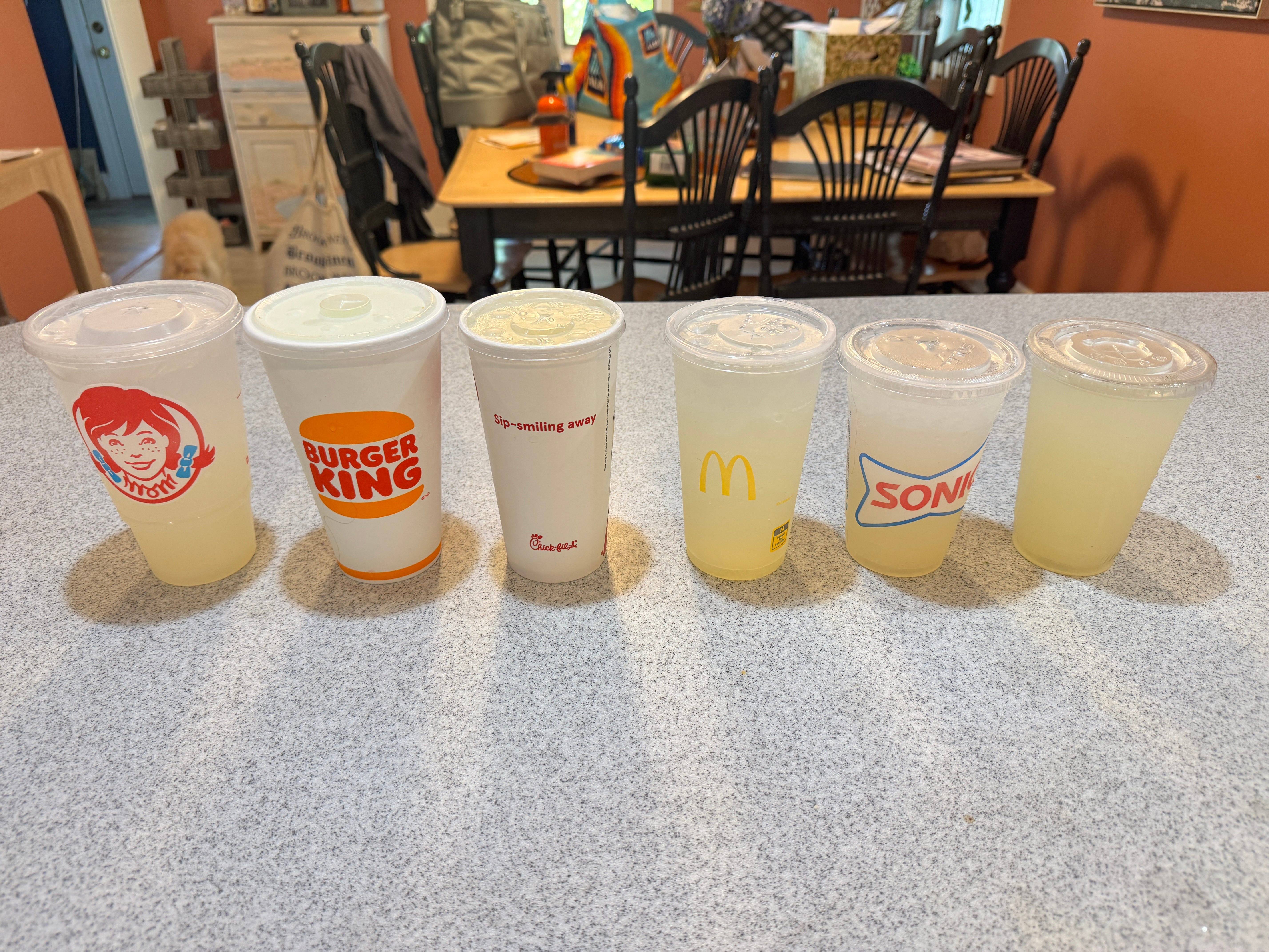 fast food lemonades